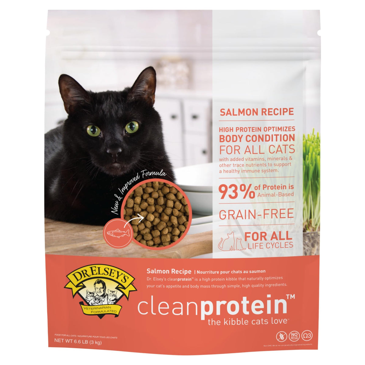 Dr. Elsey'S Cleanprotein Salmon Formula Dry Cat Food, 6.6 Lb