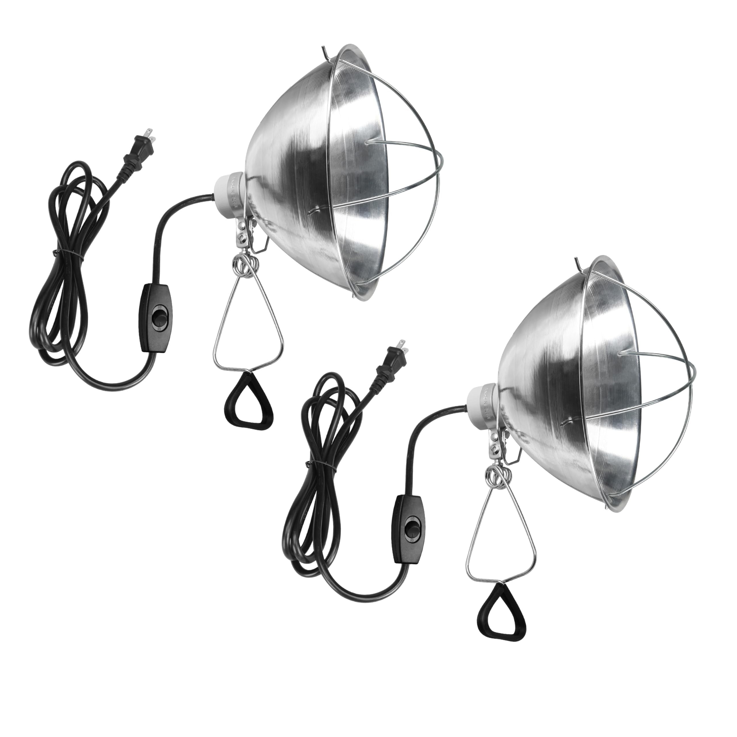 Simple Deluxe Clamp Lamp Light With Ceramic Base, 10.5 Inch Aluminum Reflector And 6 Feet Power Cord For Heat Lamp & Work Light,