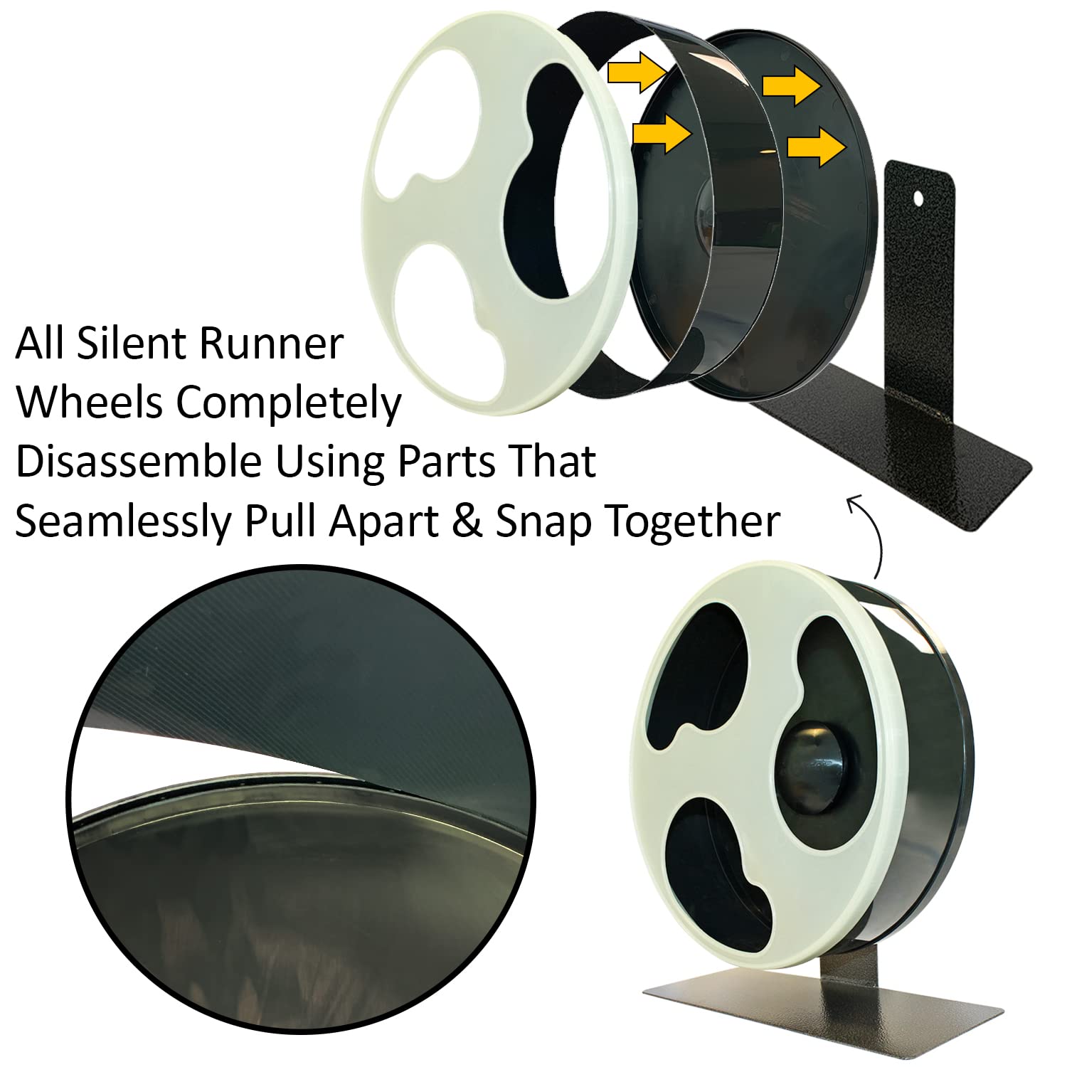 Silent Runner Glow Wheel - 12' Regular - Exercise Wheel (Wheel + Autoclean Track)
