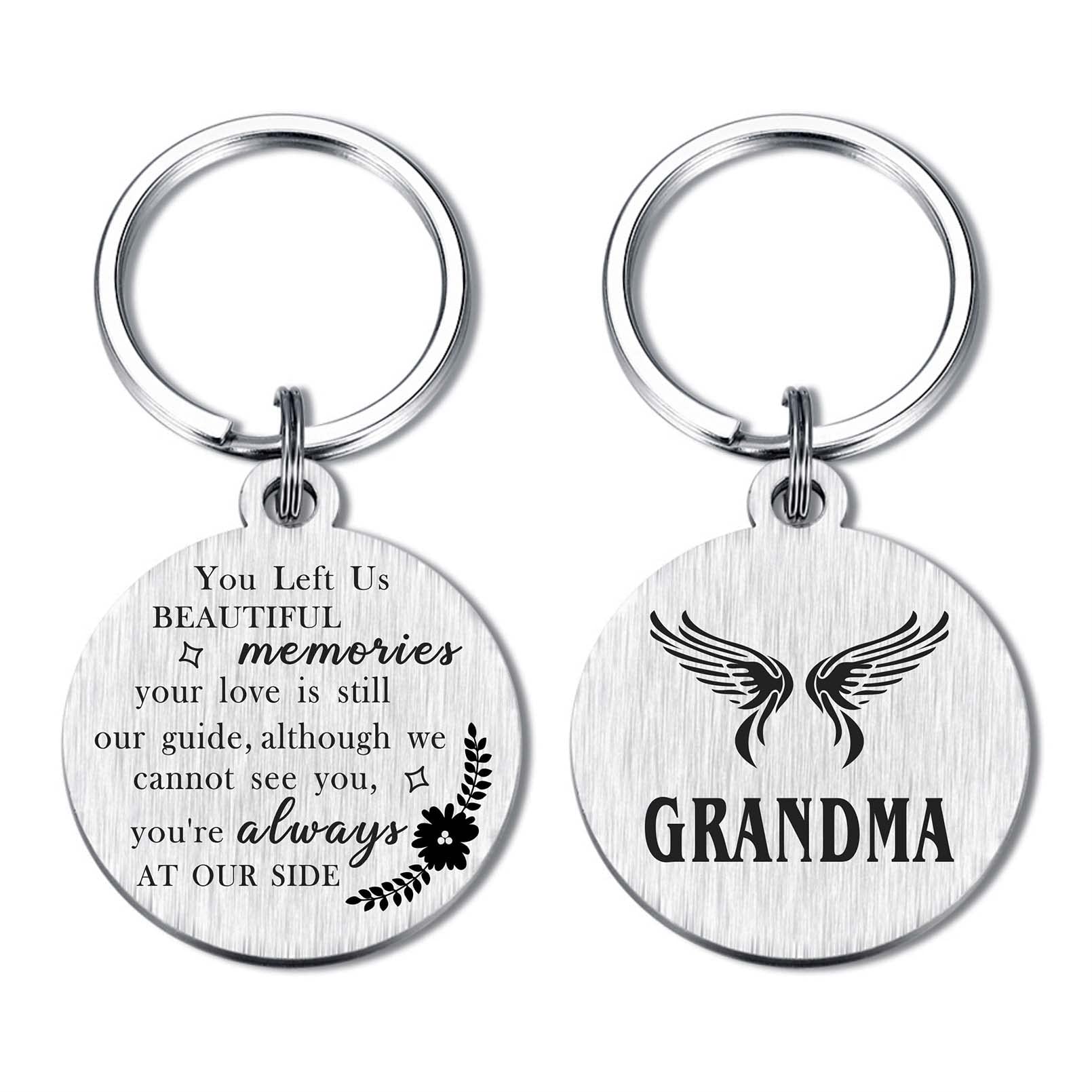 Resdink Bereavement Gifts For Loss Of Grandmother Grandma, Sympathy Keychain For Loss Of Grandmother, Memory Grandma Present