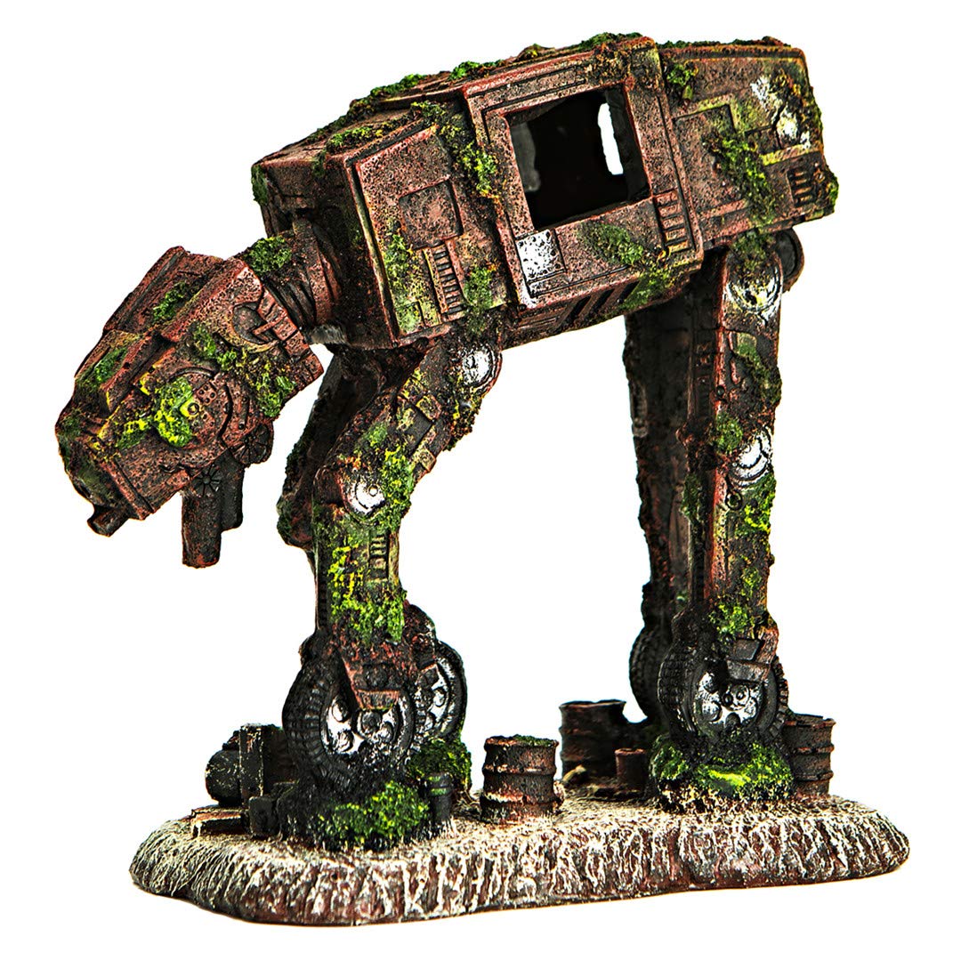 Fish Tank Decorations, Multi Design Optional, Resin Aquarium Ornament, Creative Betta Fish Hide Cave For Aquarium Decorations, Wine Barrel,Robot Dog, Wood House, Castle, Hobbitor More