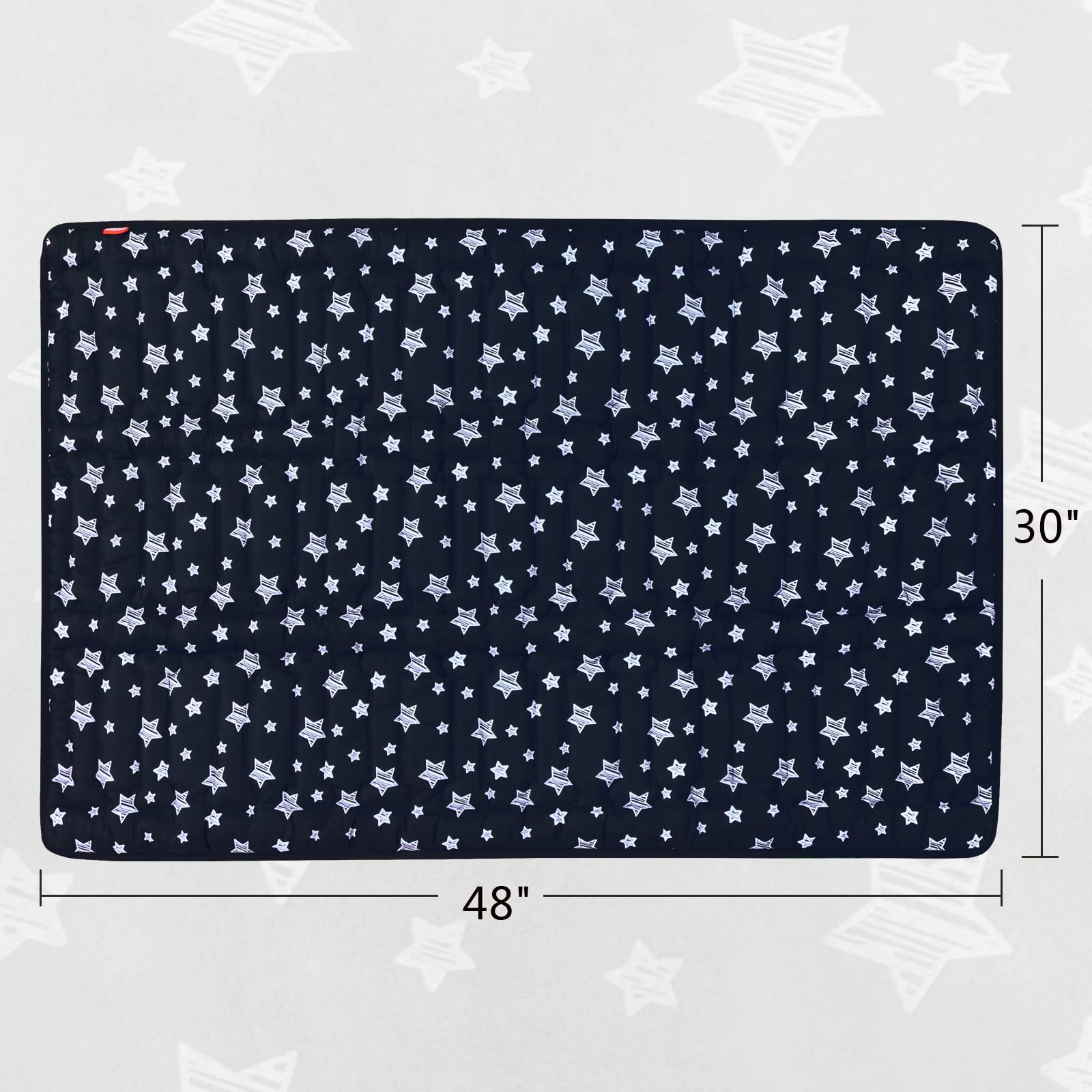 Dog Crate Mat (48'' X 30''), Soft Dog Bed Mat with Cute Prints, Personalized Dog Crate Pad, Anti-Slip Bottom, Machine Washable K
