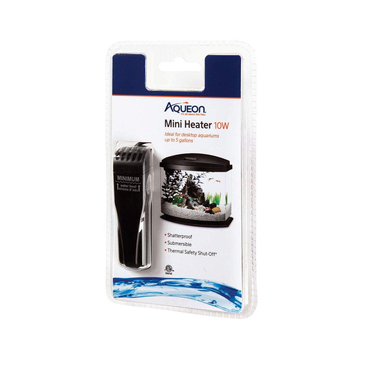 Aqueon Small Aquarium Fish Tank Submersible Mini Flat Heater Up To 5 Gallon Aquariums, 10 Watts