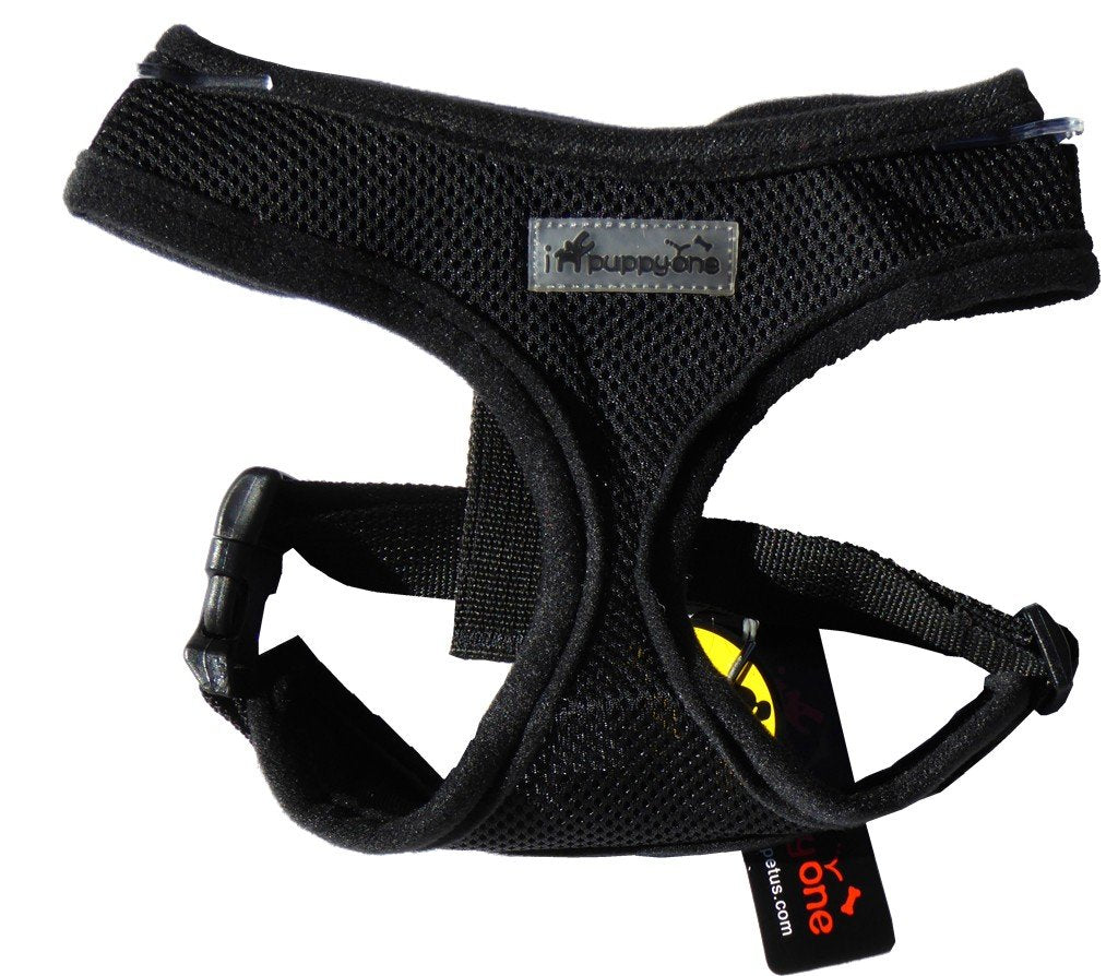 Ipuppyone Adjustable Dog Soft Harness Air Flex Size:Medium Color:Black