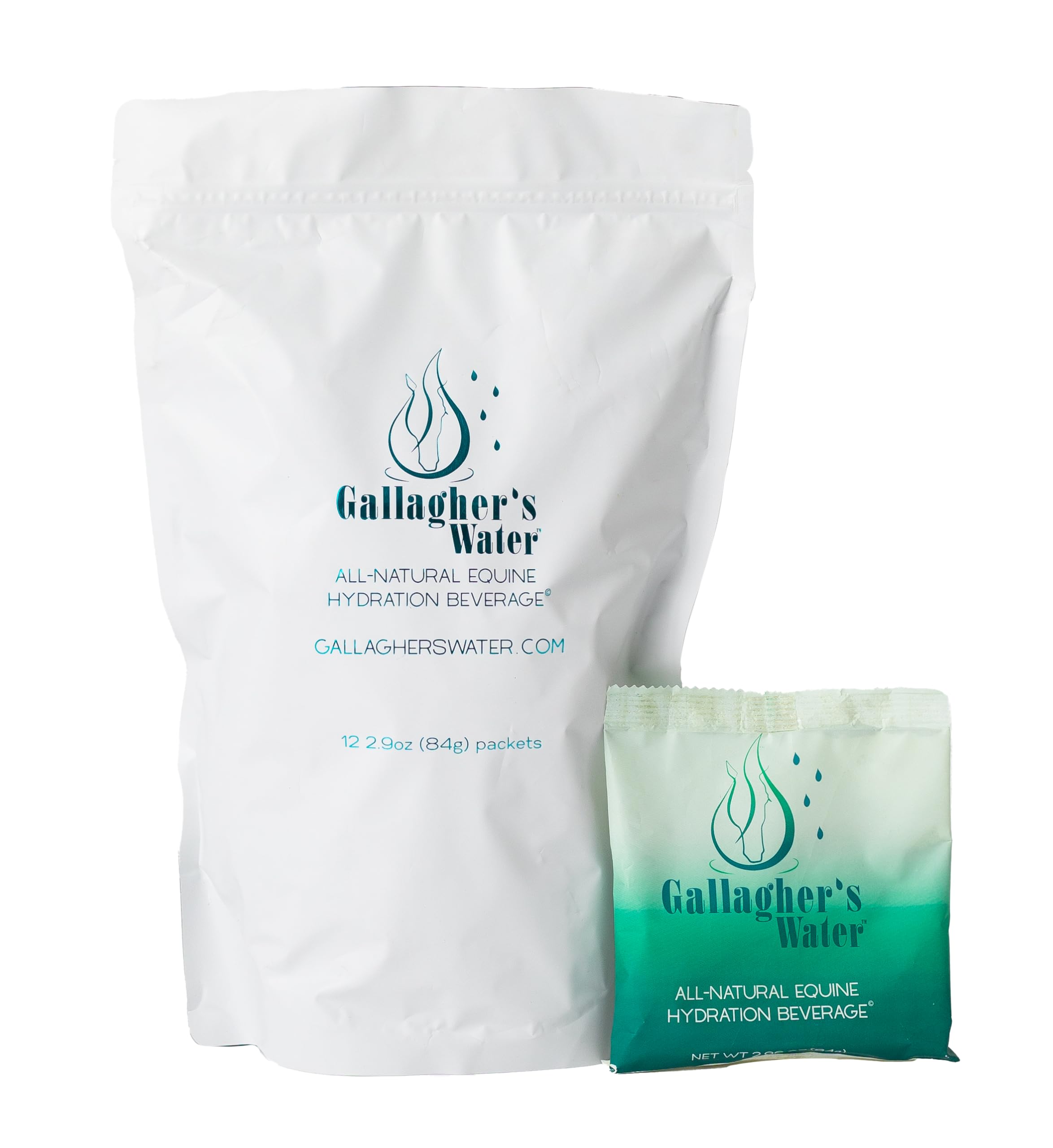 Gallaghers Water 12 Pack All-Natural Equine Hydration Treat - Enhancement Powder Mix Horse Drink Treat to Help Encourage to Dri
