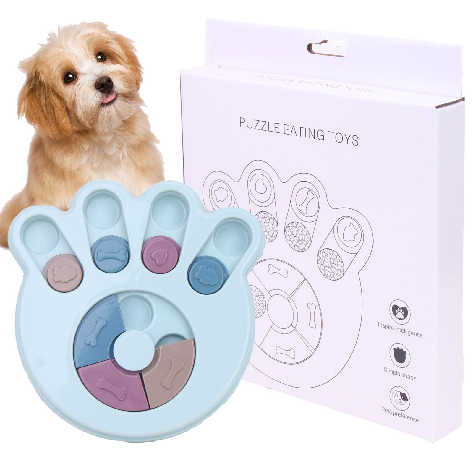 NAHANGPET Interactive Dog Puzzle Toys, Dogs Puzzle Feeder Toys for IQ Training, Puppy Puzzle Toys, Mentally Stimulating Treat Di