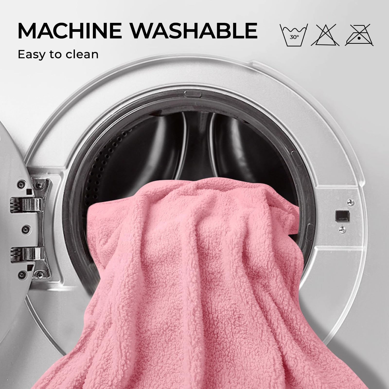 Luciphia 1 Pack 3 Calming Dog Blanket Fluffy Premium Fleece Pet Blankets Soft Sherpa Throw For Dogs Puppy Cat Pink Large (41'' X