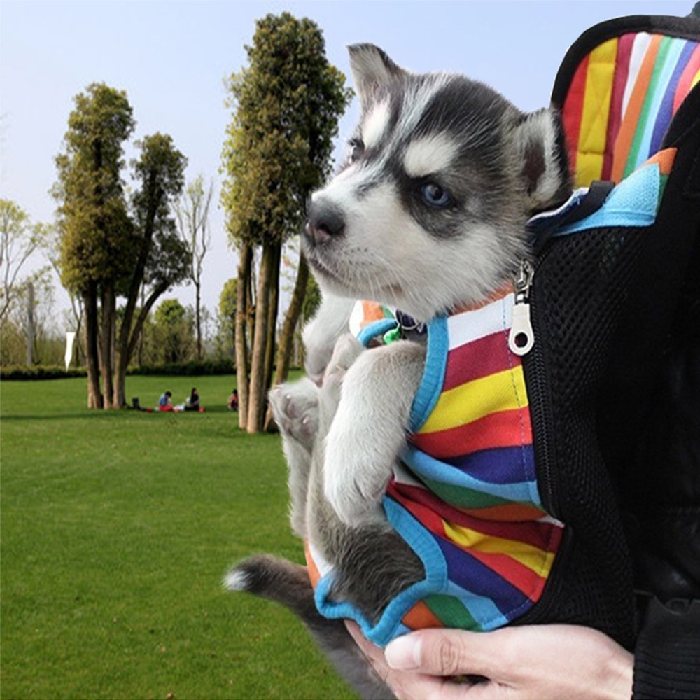 Dog Carrier Legs Out Front Pet Carrier Backpack Adjustable Puppy Cat Small Bag With Shoulder Strap And Sling For Traveling Hikin