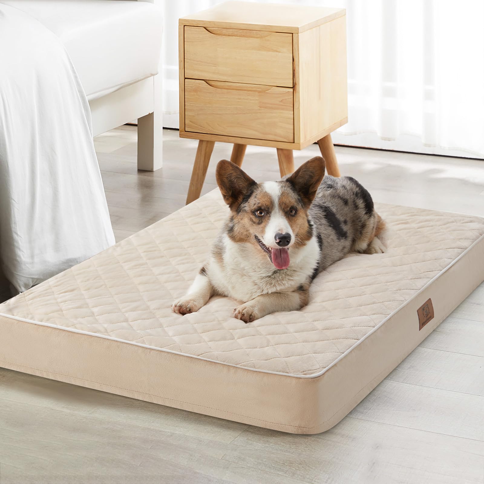 WNPETHOME Orthopedic XXL Dog Beds Large Sized Dog, Waterproof Extra Large Dogs Bed with Removable Washable Cover, Multi-Needle Q
