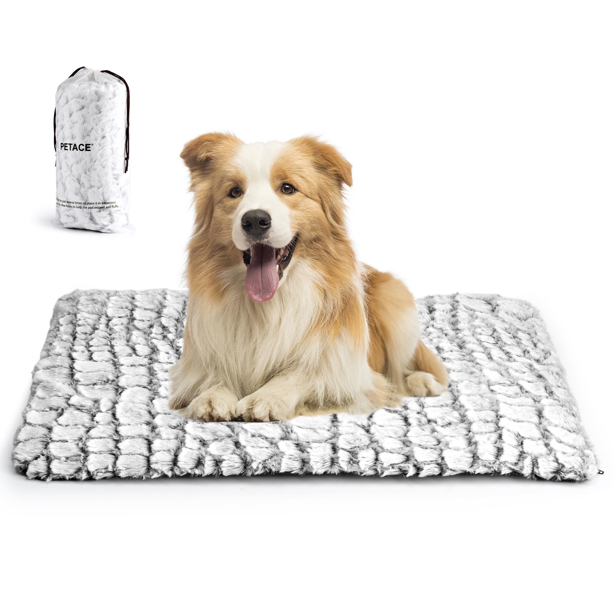 Petace Self Warming Cat Bed, 30'' X 20'' Ultra Soft Cat Dog Pet Heating Pad For Indoor Outdoor, Non-Slip Heated Dog Mat Thermal 