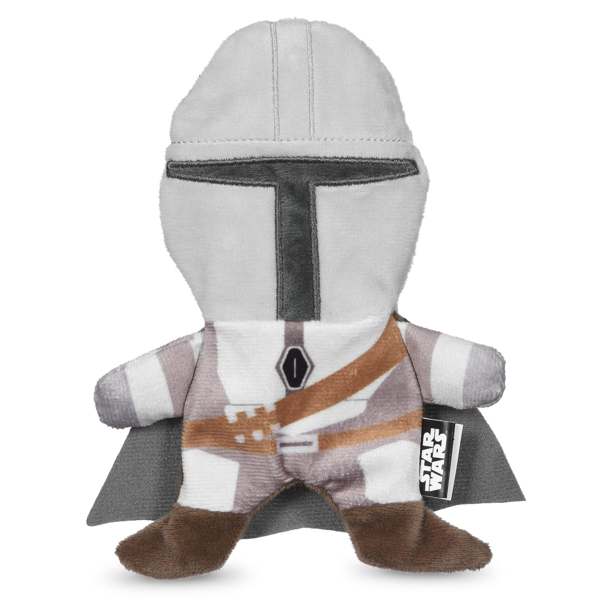 Star Wars For Pets The Mandalorian Plush Flattie Dog Toy With Squeaker, Low-Stuffing Flat Dog Toy | The Mandalorian Toy For Dogs