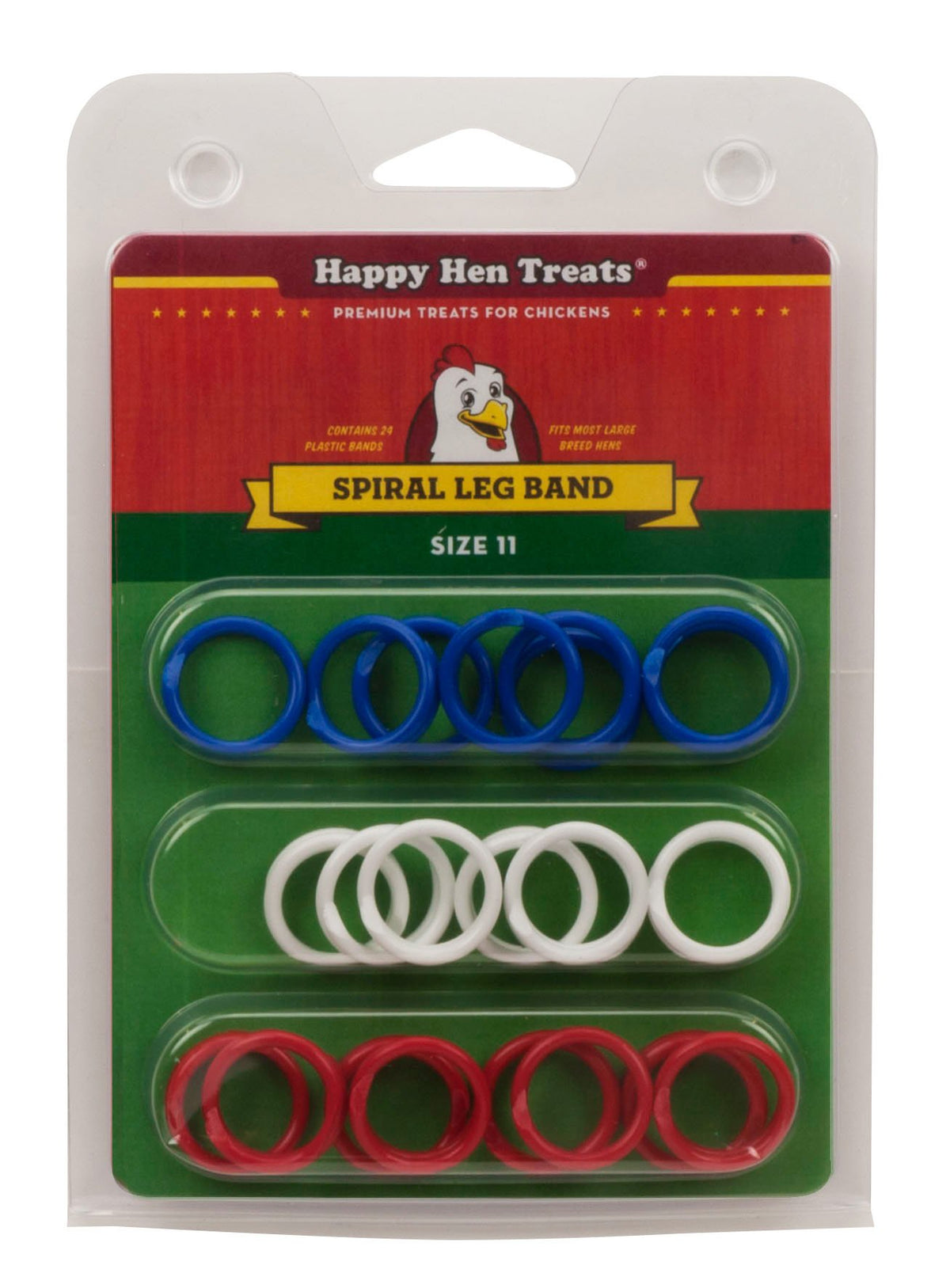 Happy Hen Treats Spiral Leg Bands For Pets, Size 11