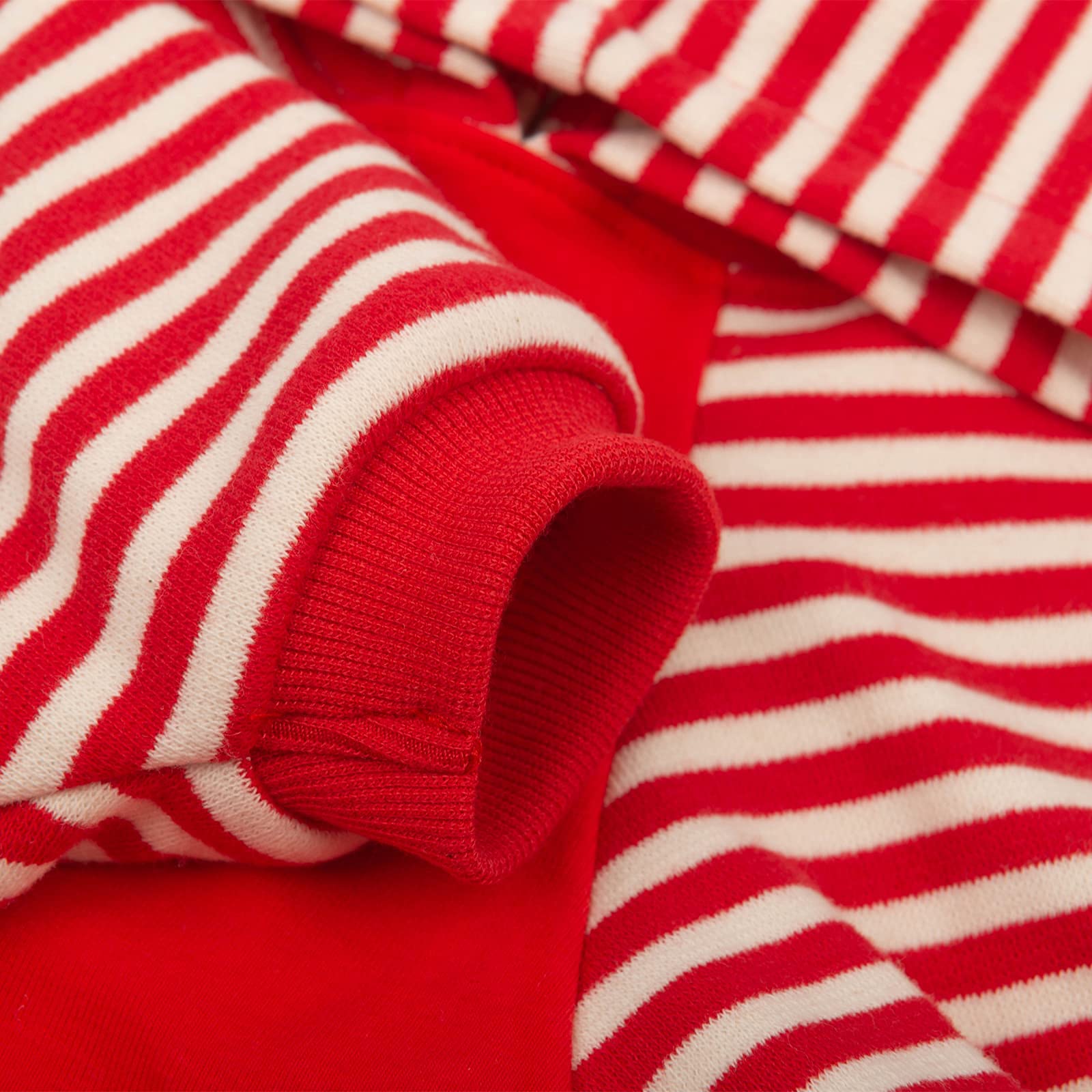 Cutebone Dog Hoodie Shirts Pet Clothes With Hat Red Stripes Dh01Xl