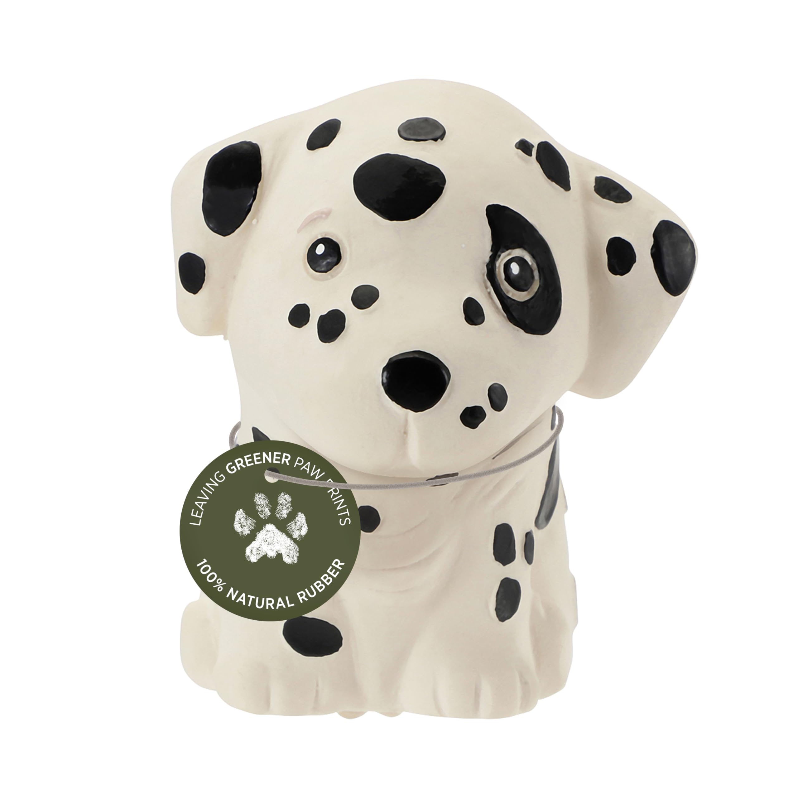 Hevea Dalmatian Breed Collection Dog Chew Toy - Natural Rubber Teething Toy For Puppies, Small, Medium And Large Dogs - Sore Gum