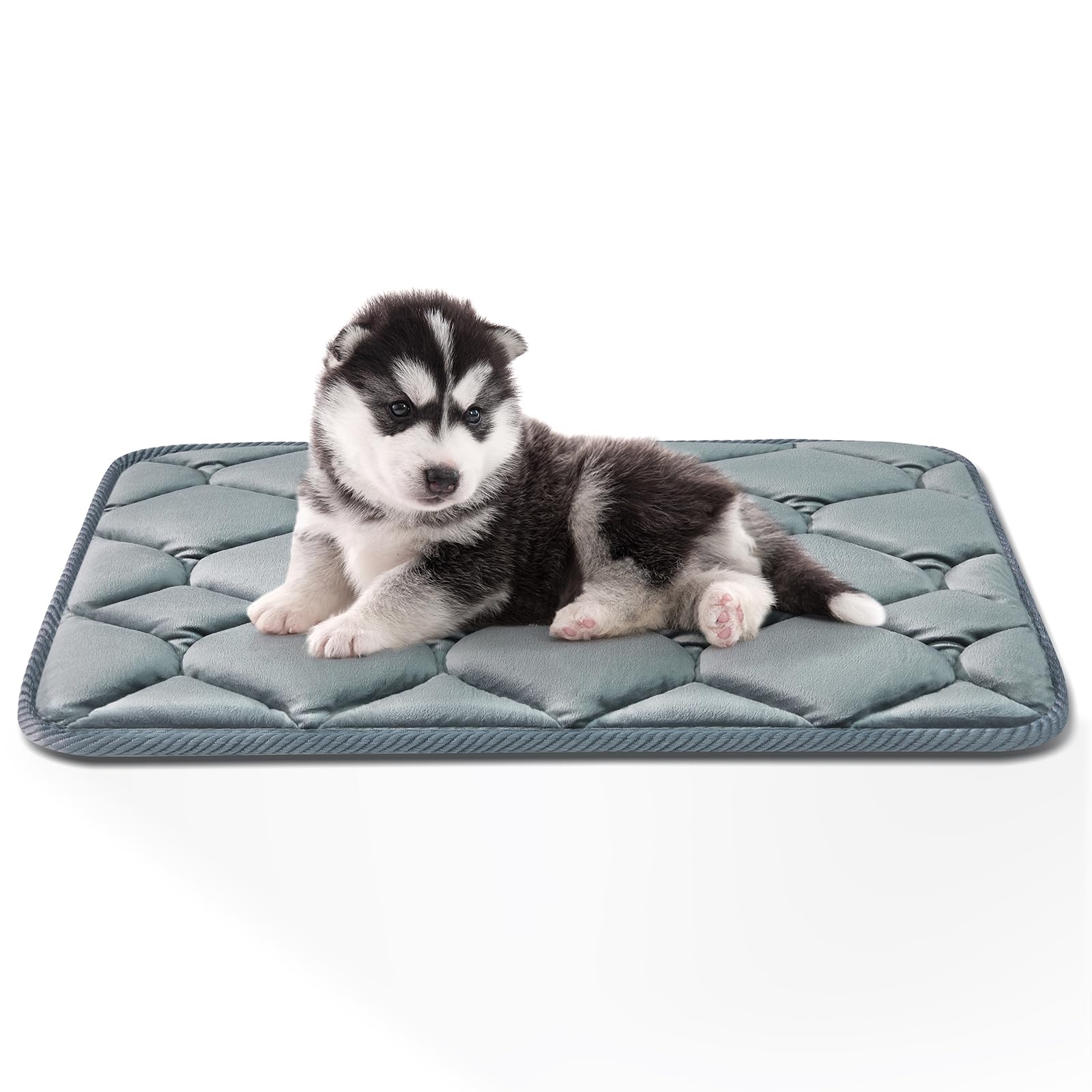 Luckyvo Dog Crate Mats,Soft Kennel Pads Washable With Anti-Slip Bottom,Dog Kennel Pads For Sleeping,Pets Mattress Cat Dog Beds F