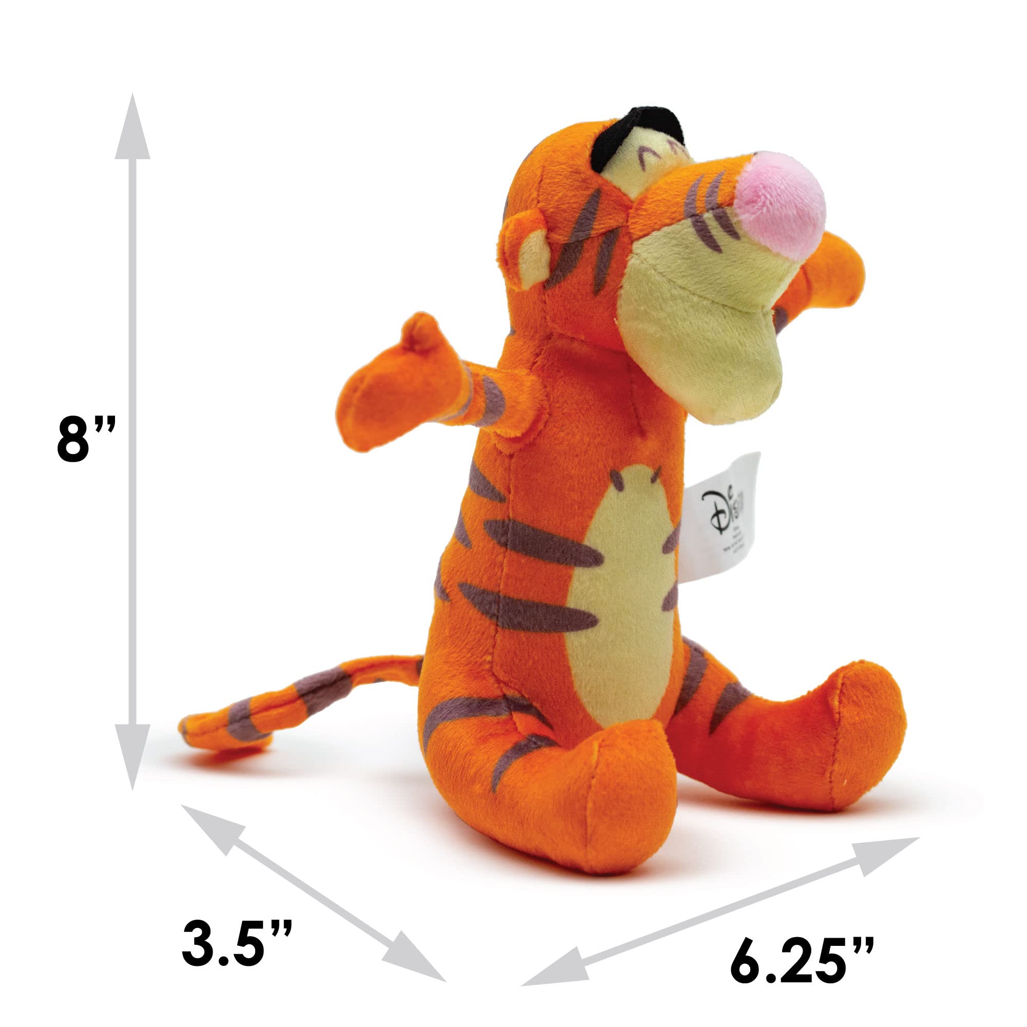 Buckle-Down Disney Dog Toy, Winnie The Pooh Tiggers Arms Up Sitting Pose Pet Toy, Plush