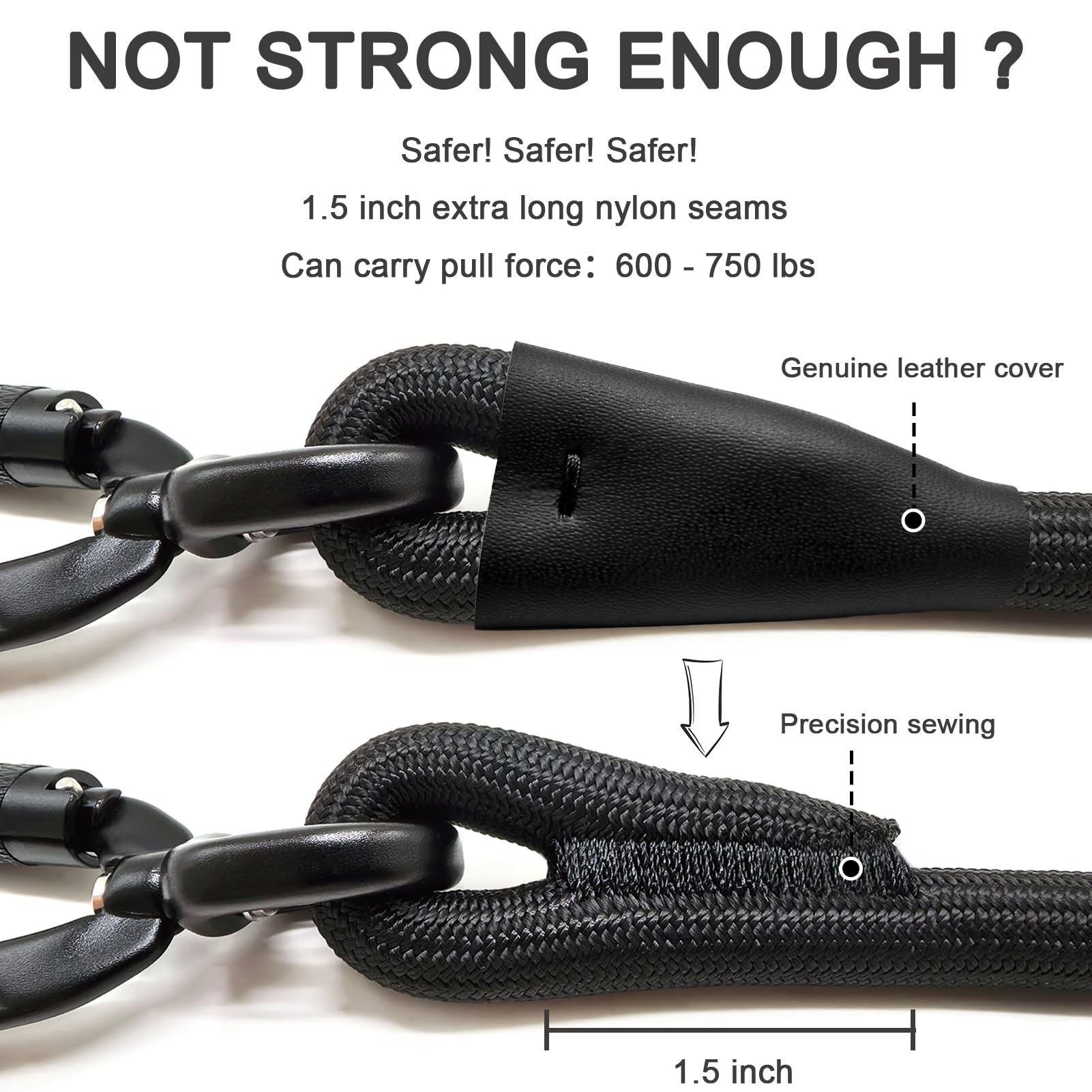 Morxil Rope Dog Leash, 6 Foot Heavy Duty Dog Leash With Aviation Aluminum Auto Locking Carabiner, Strong Nylon Pet Lead For Smal