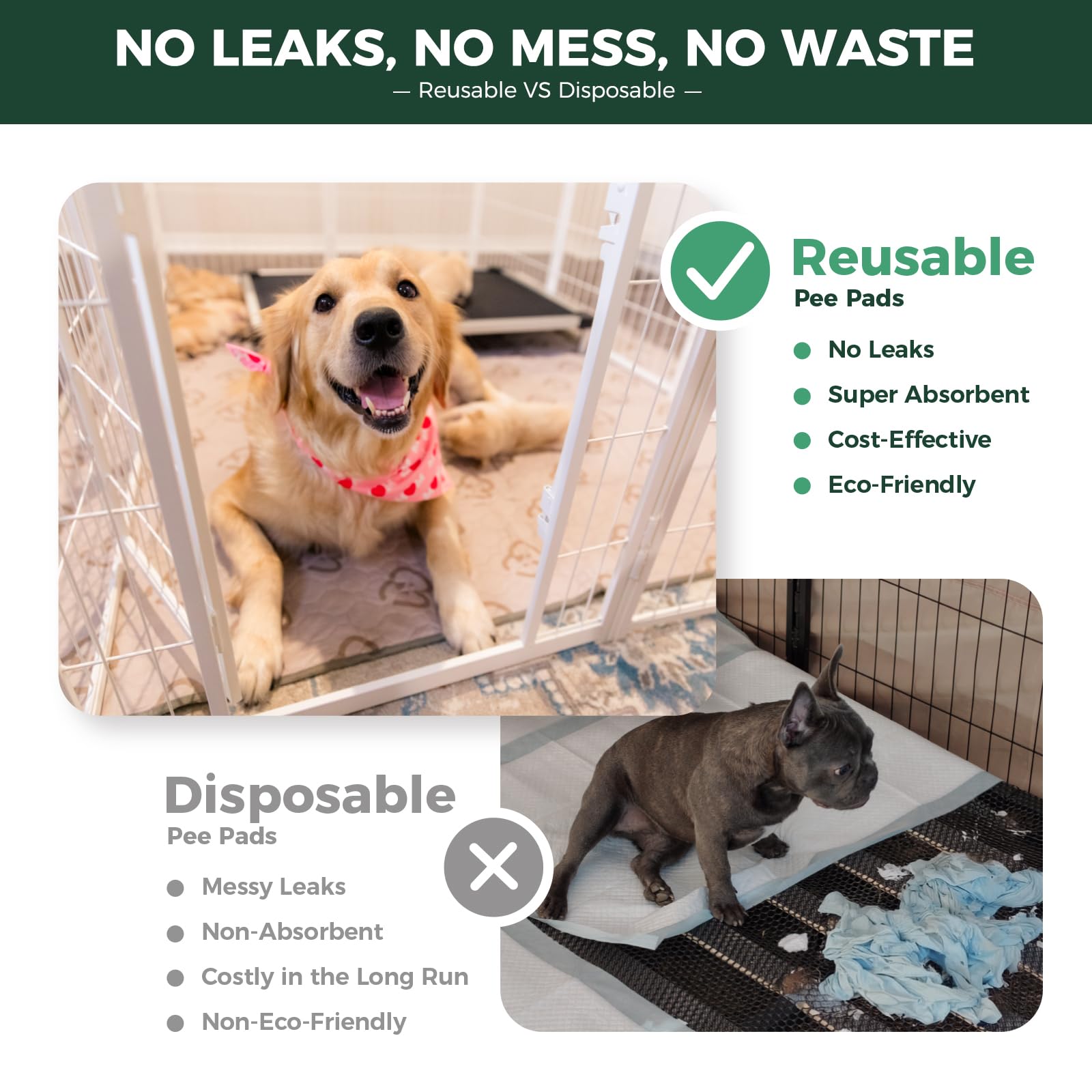 Fxw Washable Pee Pads For Dogs, Puppy Pads With Super Absorbent, Specifically Designed For Fxw Rollick/Homeplus 32/40/45Inch 8 P