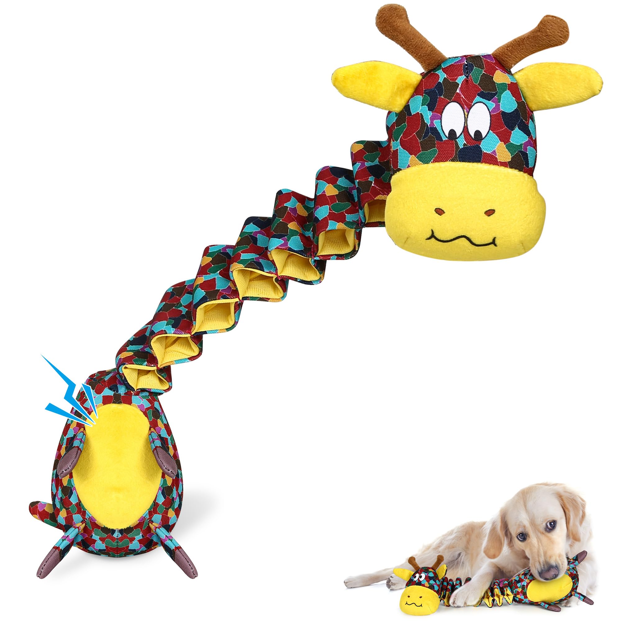 Tough Indestructible Dog Toys For Aggressive Chewers, Durable Dog Chew Toys For Large Breeds With Cotton Material & Crinkle Pape