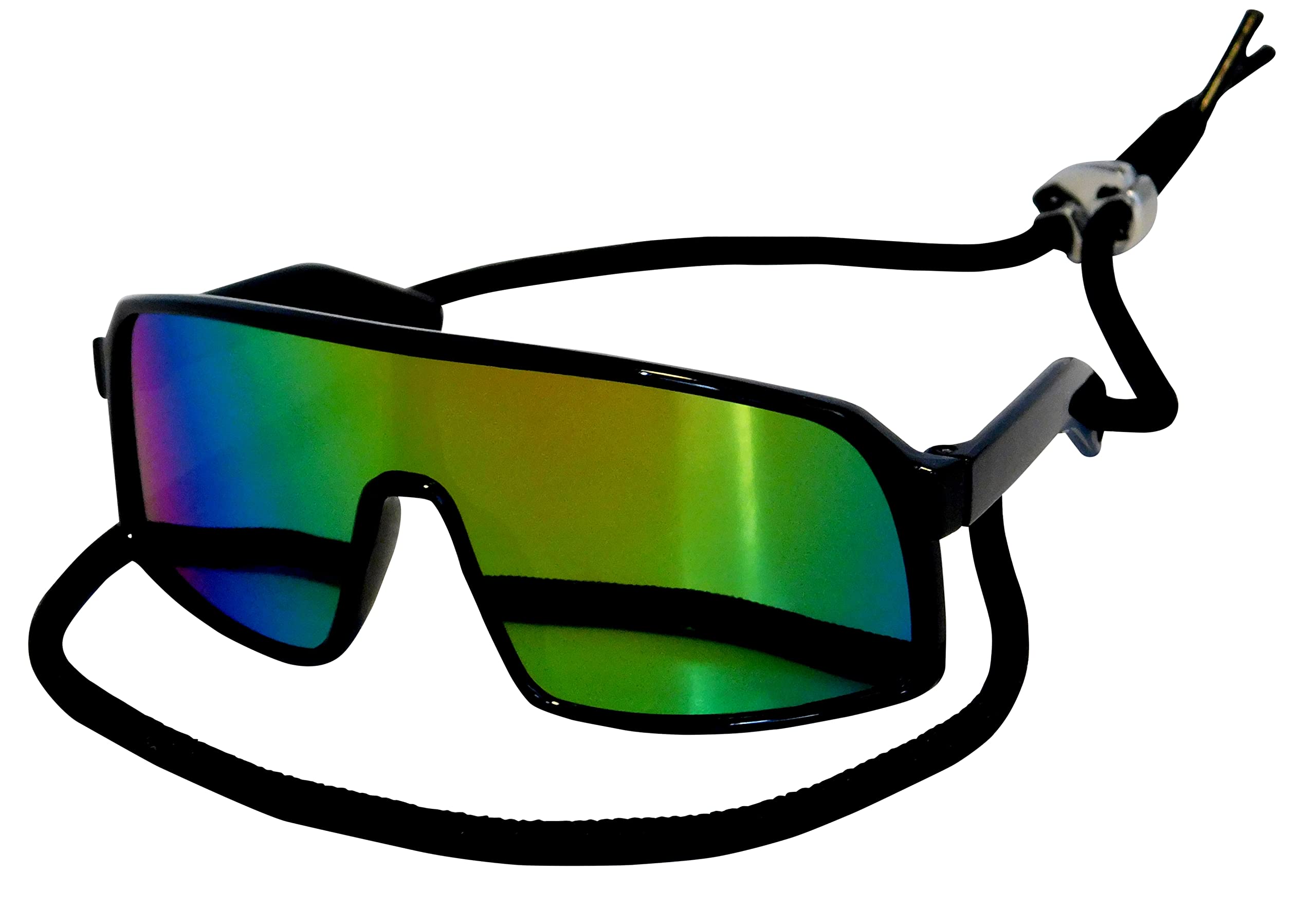 G029 Small Dog Breed 8-18Lbs Pet Puppy Cat Sports Turbo Sunglasses (Turbo Black-Rainbow Mirror)