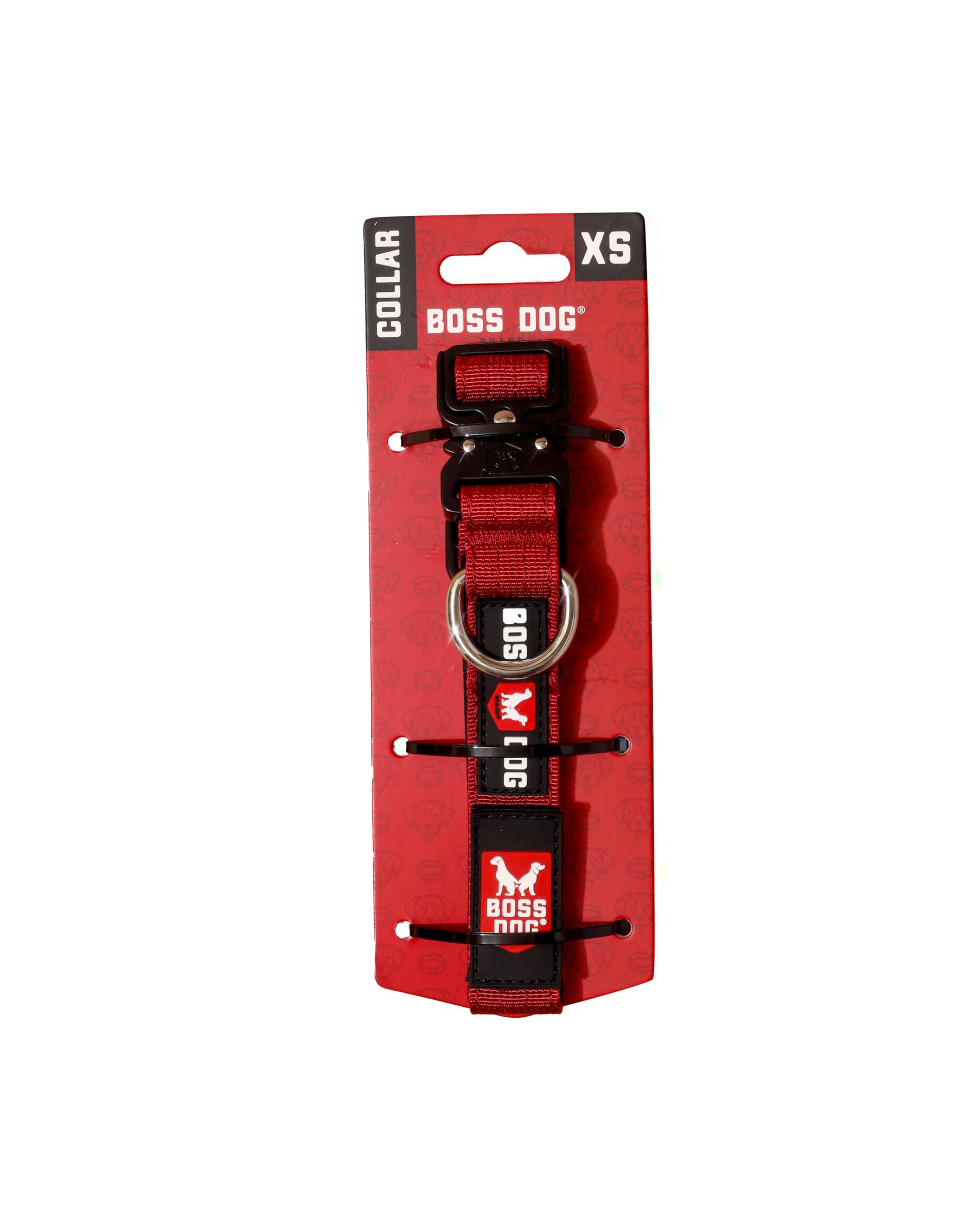 Boss Dog Tactical Collar, Red, X-Small
