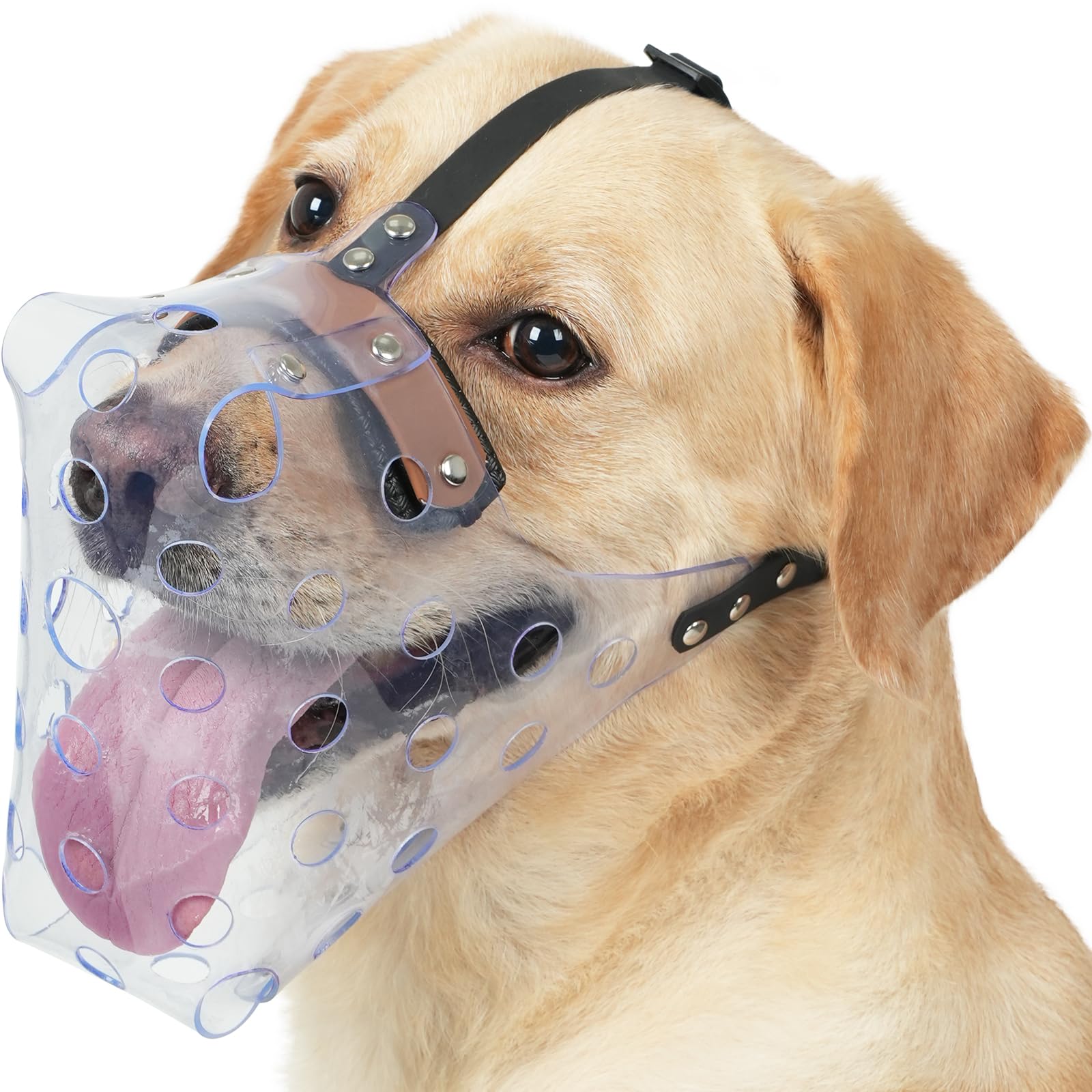 Mayerzon Dog Muzzle, Basket Muzzle For Large Medium Small Dogs, Humane Breathable Cage Mouth Guard To Prevent Biting Chewing Eat