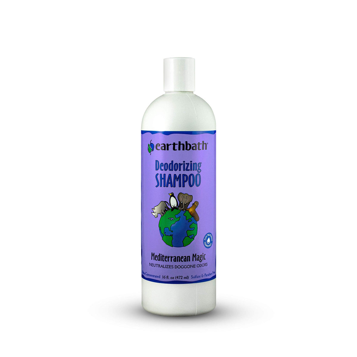 Earthbath, Mediterranean Magic Dog Shampoo - Deodorizing Shampoo For Smelly Dogs, Rosemary Scented Pet Wash, Made In Usa, Cruelty Free - 16 Oz (1 Pack)