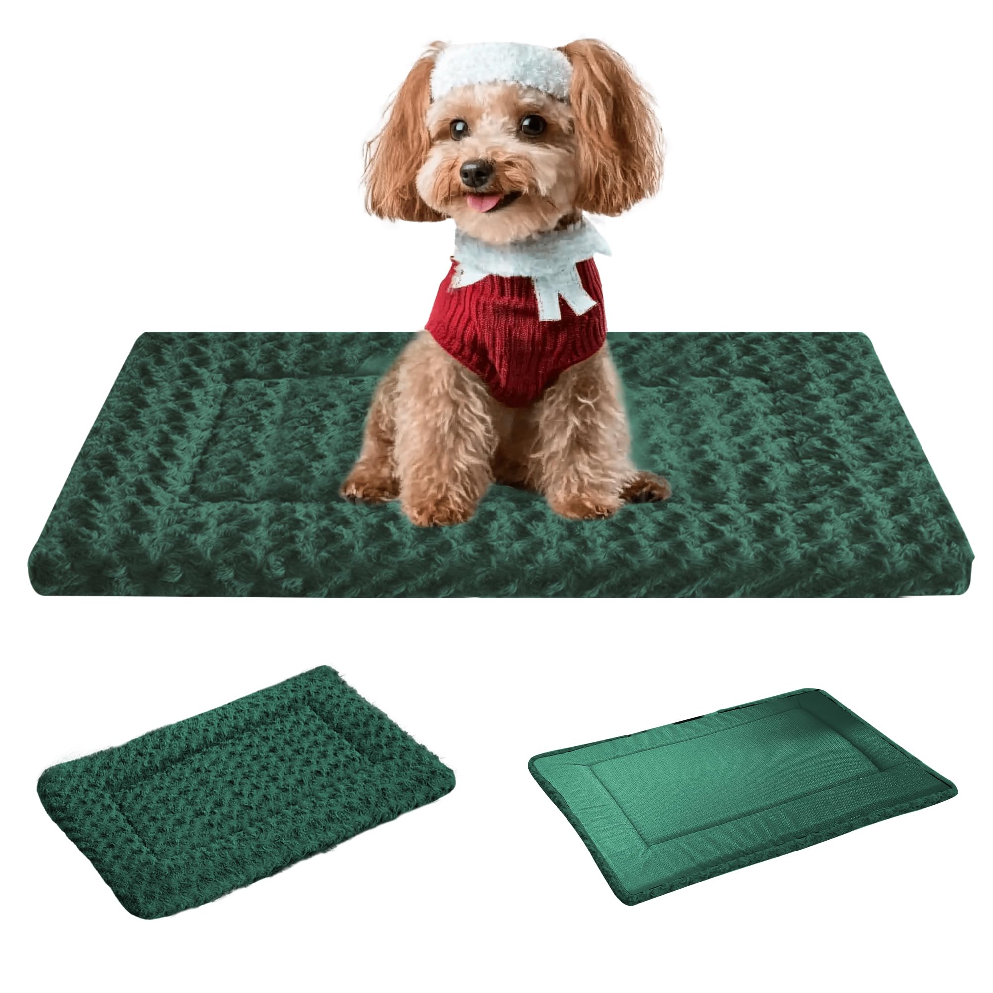 Soft Reversible Dog Mat - Dual-Sided Design For All Seasons - Machine Washable For Crates, Travel, And Home