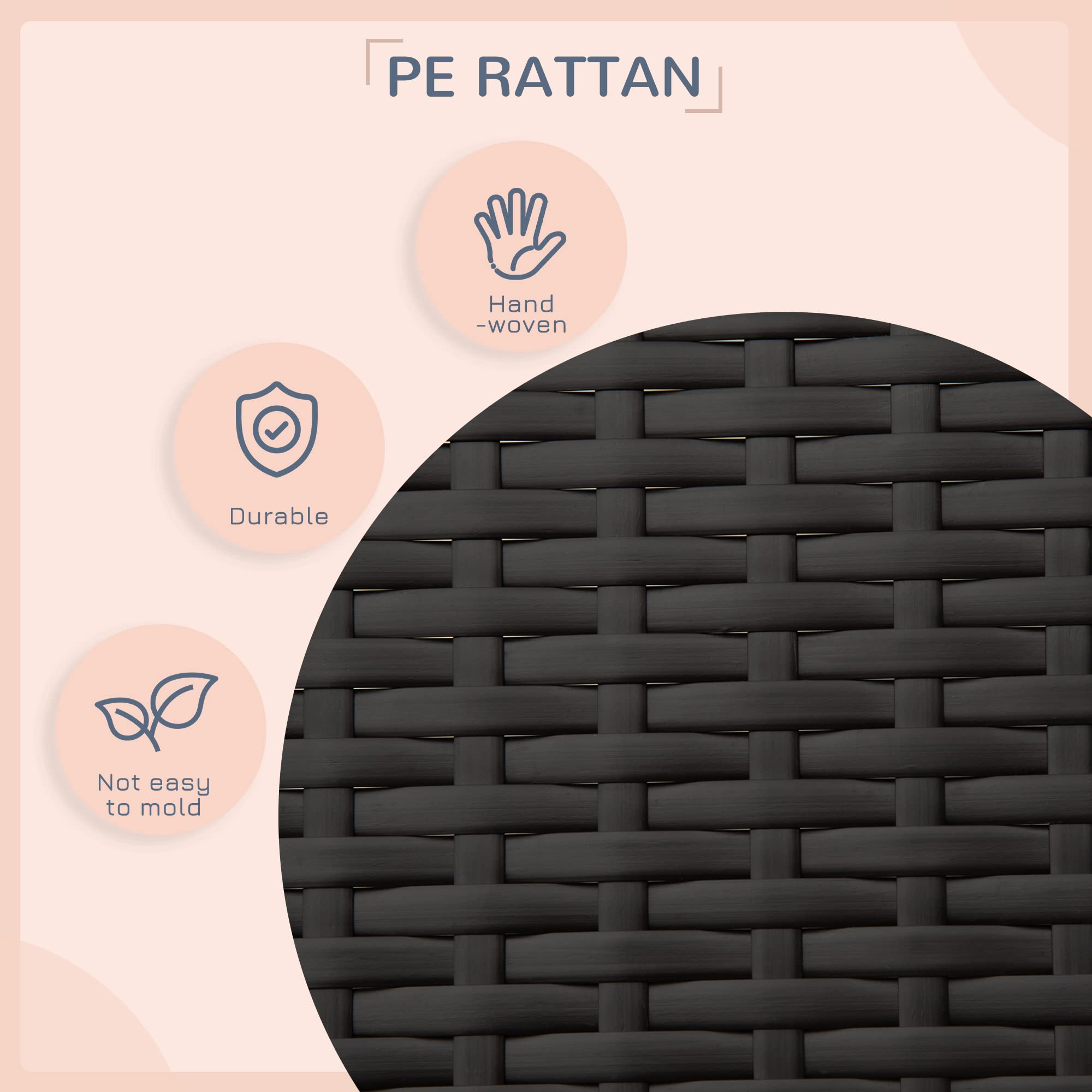 PawHut Wicker Dog House Elevated Raised Rattan Bed for Indoor/Outdoor with Removable Cushion Lounge, Grey