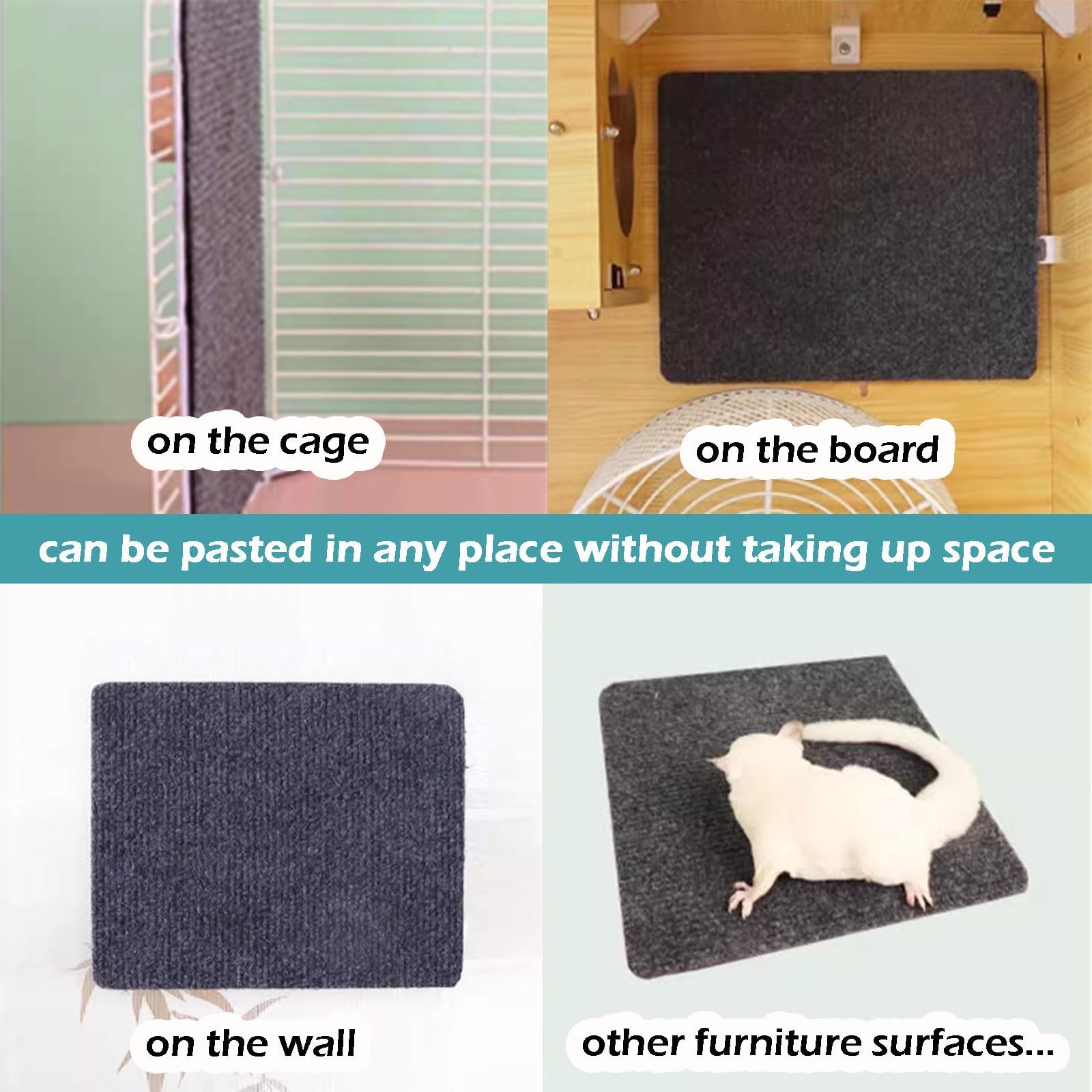 Sugar Glider Toys, Sugar Glider Climbing Mats, Self-Adhesive Cage Accessories For Sharpening Claws, Small Pets Enrichment Toys S