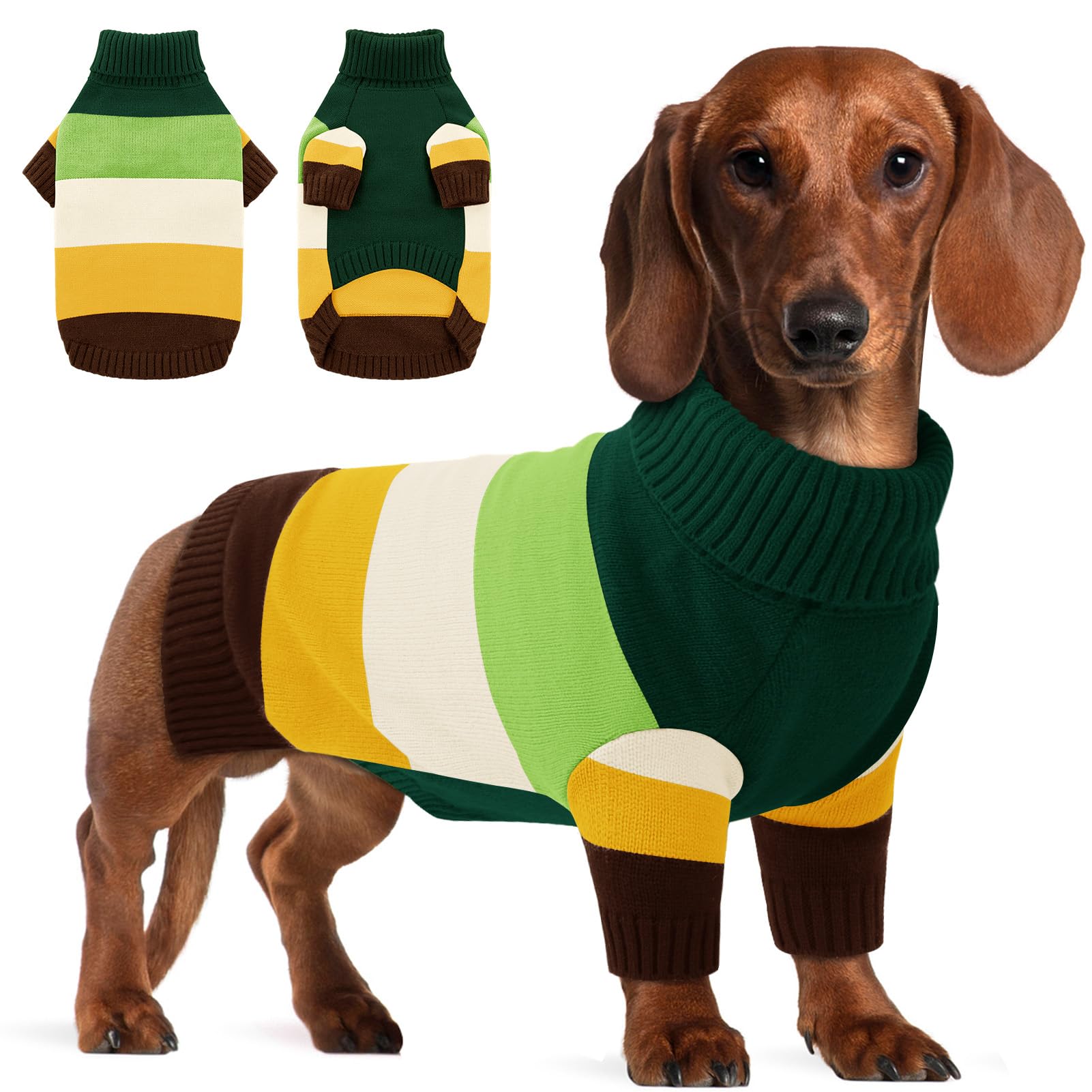 AOFITEE Small Dog Sweaters, Warm Dog Sweater for Small Dogs Girls Boys, Turtleneck Pullover Puppy Sweater, Dog Sweatshirt for Fa