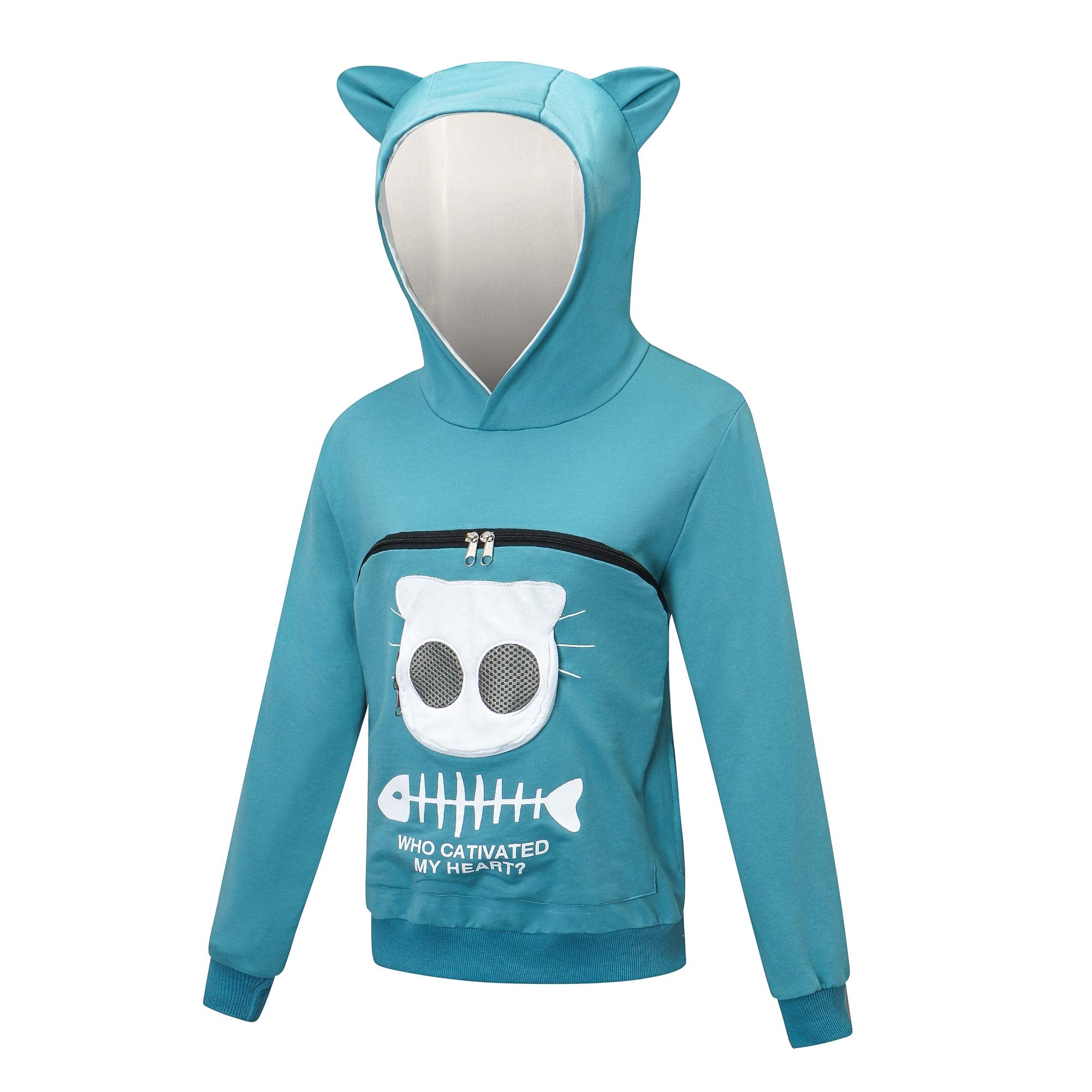 Pet Pouch Hoodie, Small Pet Carrier,Dog Cat Pouch Hoodie,Sweatshirt Kangaroo Pocket Holder, Kitty Carrying, With Breathable Eye(