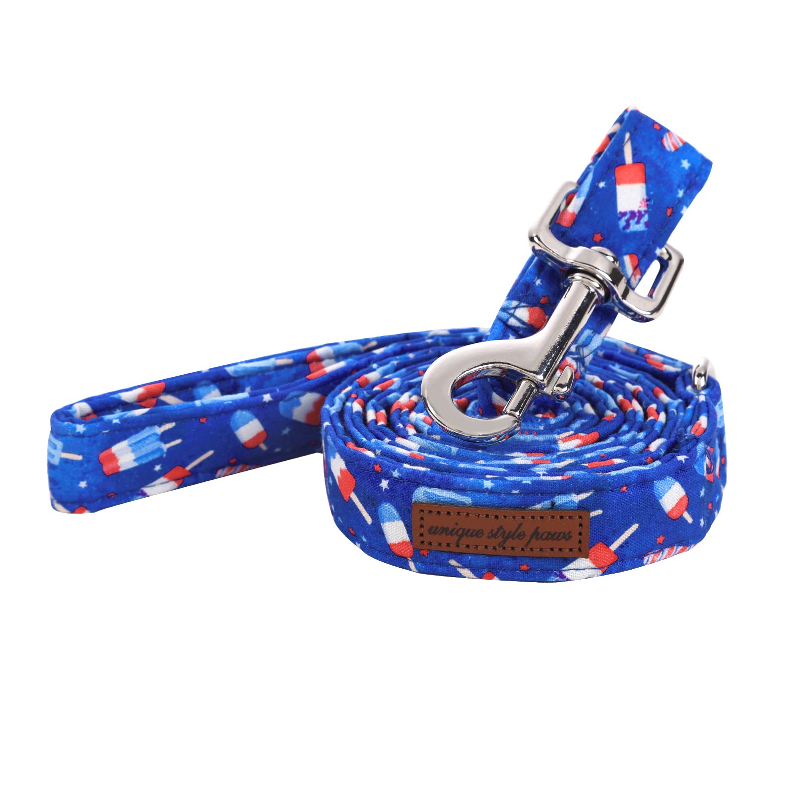 Unique Style Paws Independence Day Flag Dog Leash, Best For Small Medium Large Boys Girls Dogs