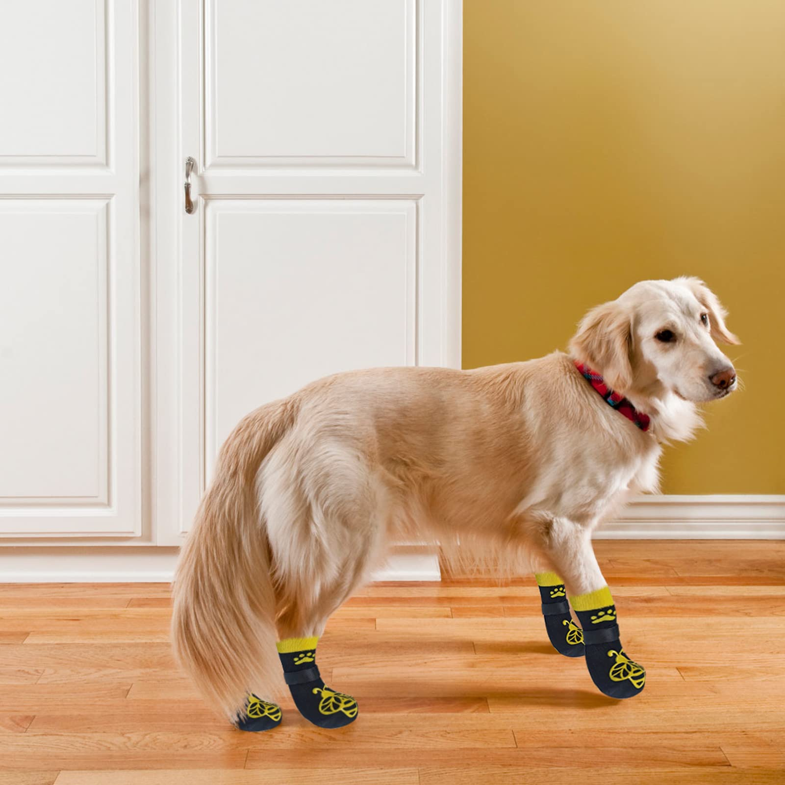 Expawlorer Double Side Anti-Slip Dog Socks?? Pairs Dog Grip Socks With Straps Traction Control, Pet Paw Protection For Small Medium Large Dogs Indoor Wear On Hardwood Floor