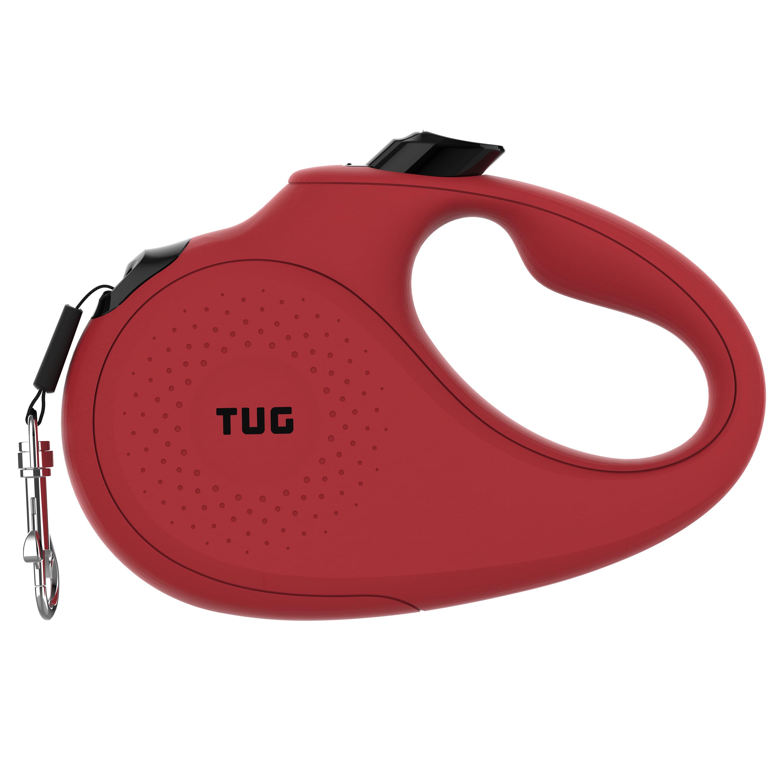 Tug Monochrome 360 Tangle-Free Retractable Dog Leash | 16 Ft Strong Nylon Tape (Small, Red)