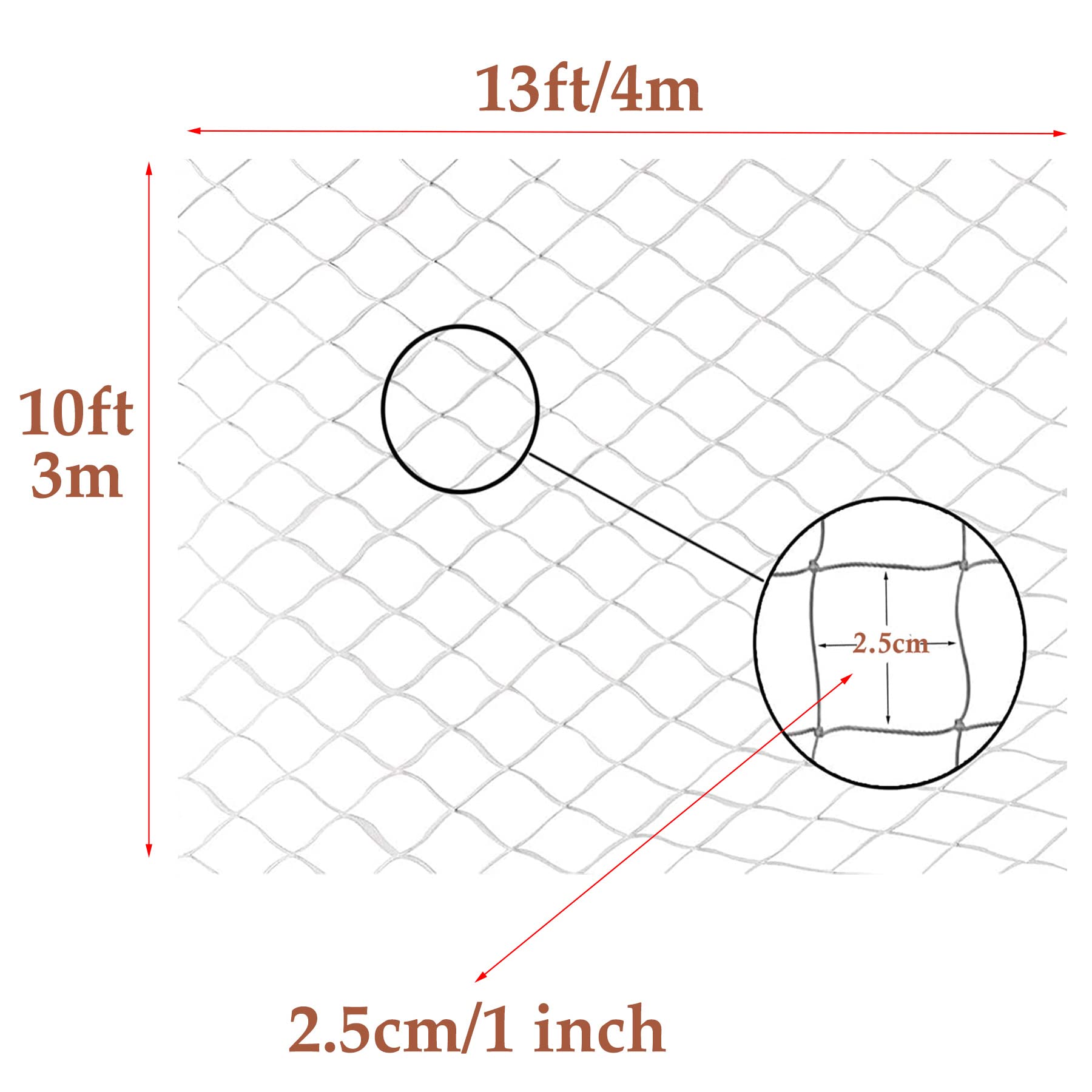 Jumxsrle Cat Netting Balcony, Uv & Weather-Resistant Cat Balcony Safety Net, Transparent Nylon Pet Mesh Fence Cat Netting For Pa