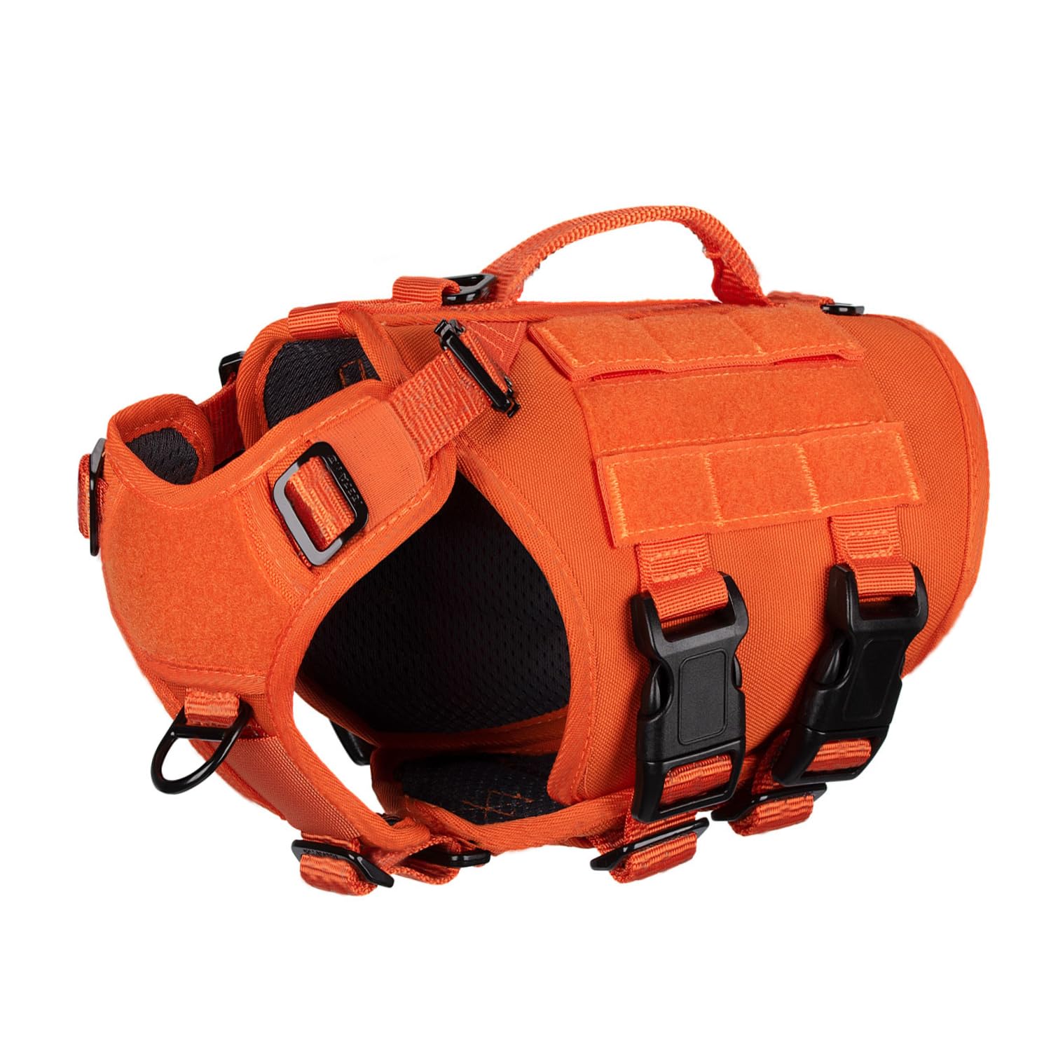 ICEFANG GN3 Tactical Dog Harness with 6X Buckle,Dog Molle Vest with Handle,3/4 Body, Hook and Loop Panel for ID Patch,No Pulling