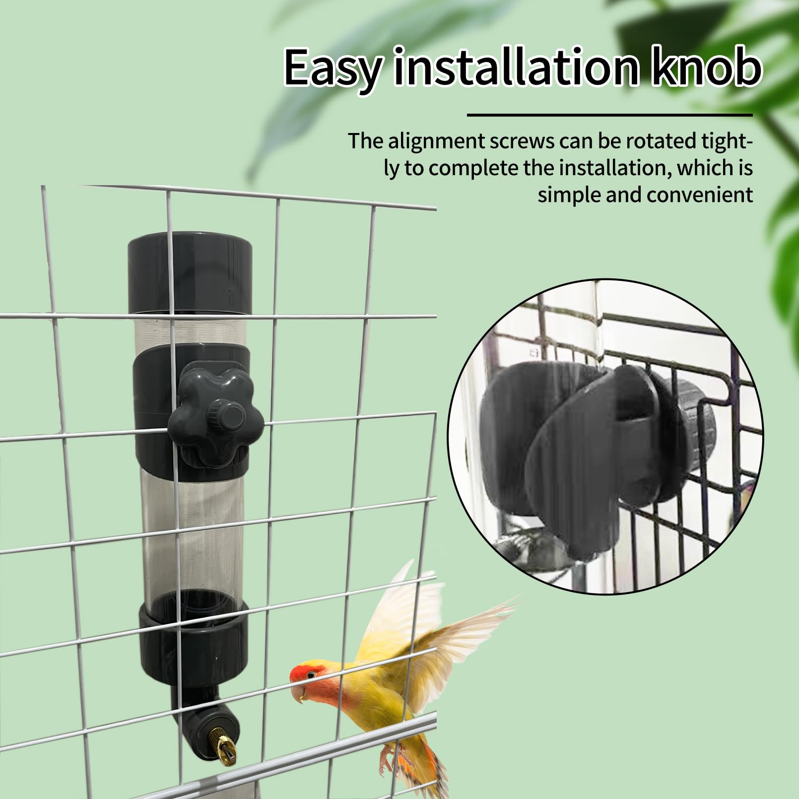 Niwaes Bird Drinker Waterer Parakeet Water Dispenser For Cage Bird Drinking Water Bottle Parrot Automatic Drinking Device For Bu