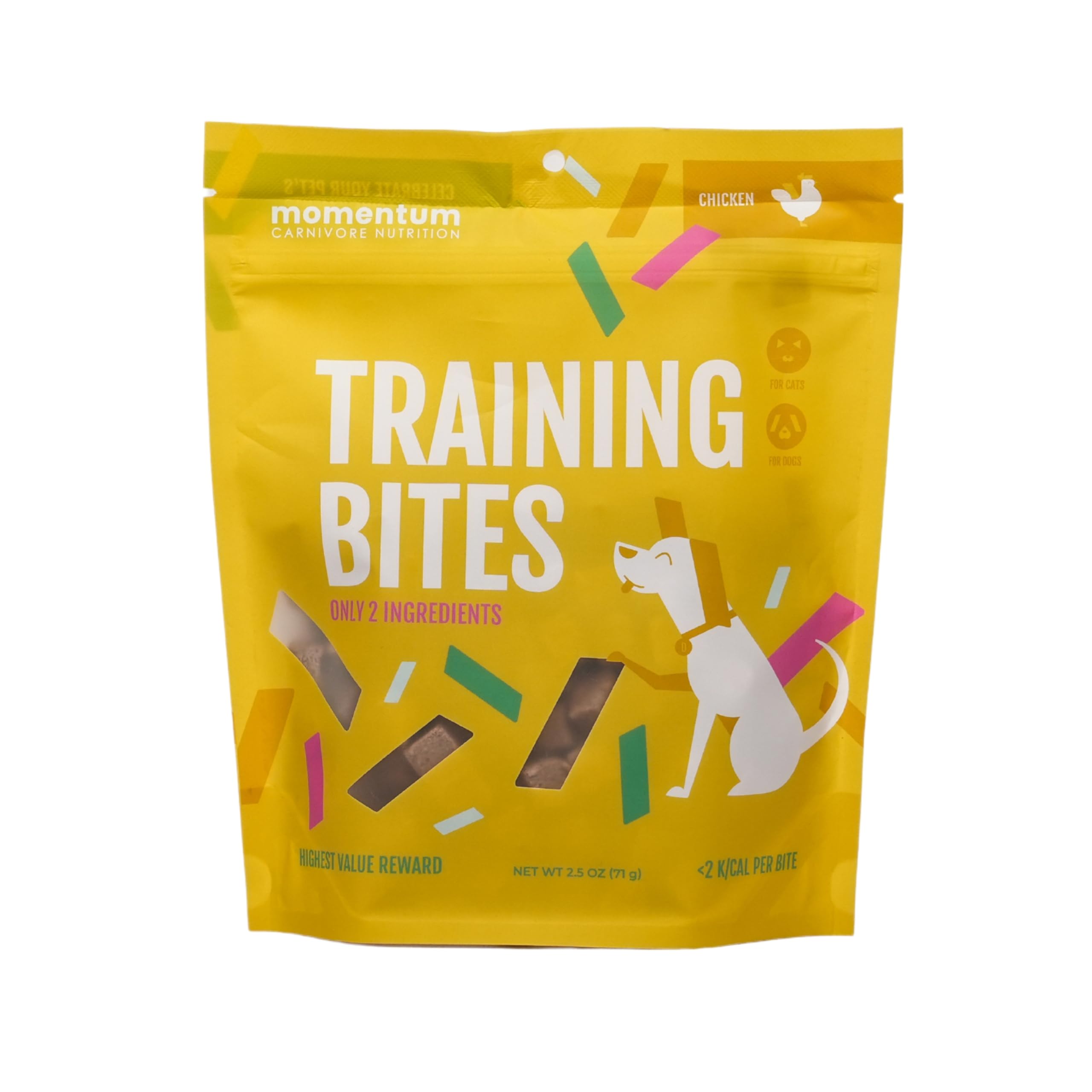 Momentum Carnivore Nutrition Freeze-Dried Chicken Training Bites - Two Ingredients-Chicken Gizzard and Heart, All-Natural Dog Tr