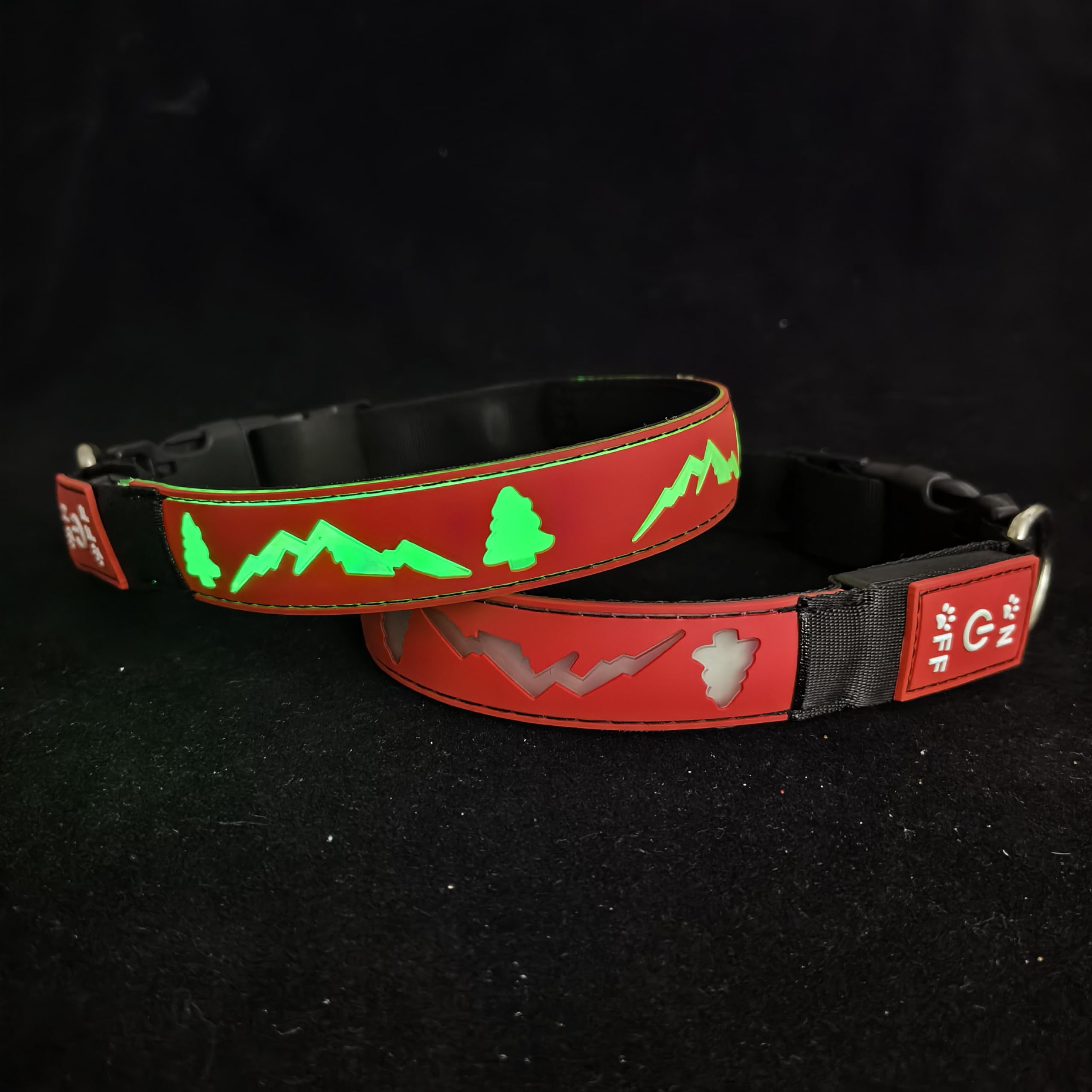 Dogled Led Dog Collar, 15 Light Modes, Usb-C Rechargeable, Silicone Material, Adjustable Size, (Red, Xl(19.7-23.6'))