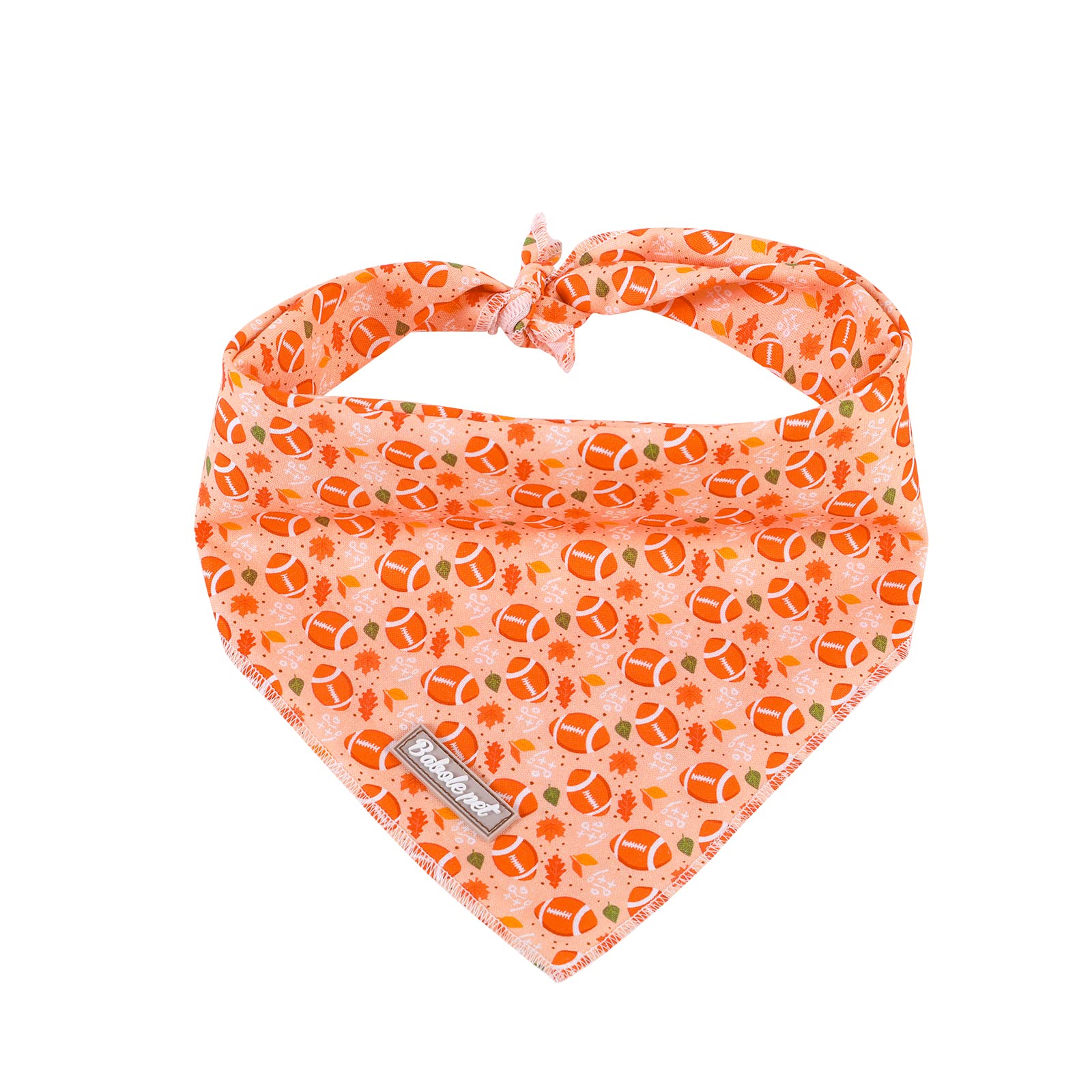 Babole Pet Fall Dog Bandanas Girl Boy American Football Cotton Washable Comfortable Triangle Dog Scarf Adjustable Pet Bib Kerchief For Small Medium Large Dogs L