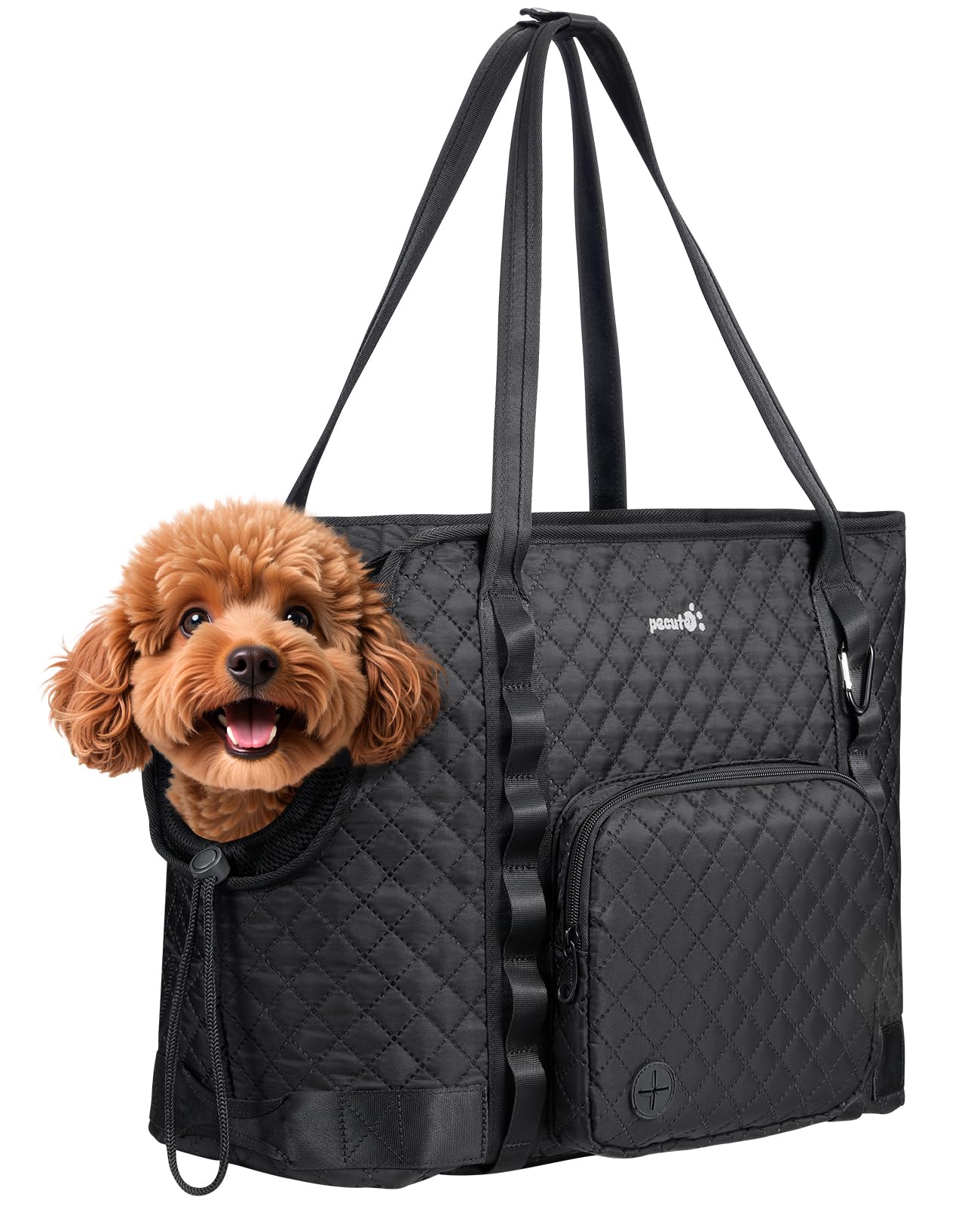 Pecute Dog Purse Carrier, Dog Carrier with Pockets for Small Dogs, Fits Dogs 8.8 lbs to 13 lbs, Cat and Puppies Tote Bag, Outing