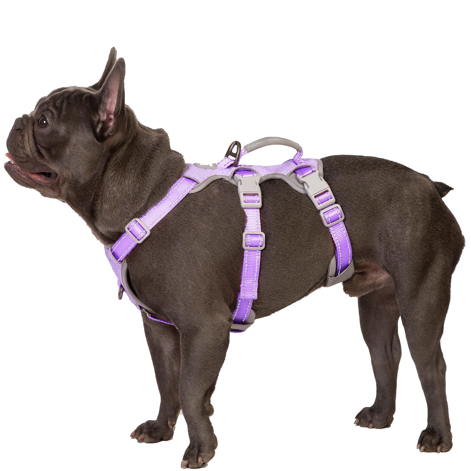 Huntboo Escape Proof Harness,No Slip Dog Harness Escape Proof,Fully Reflective Harness With Handle,Breathable,Durable,Adjustable