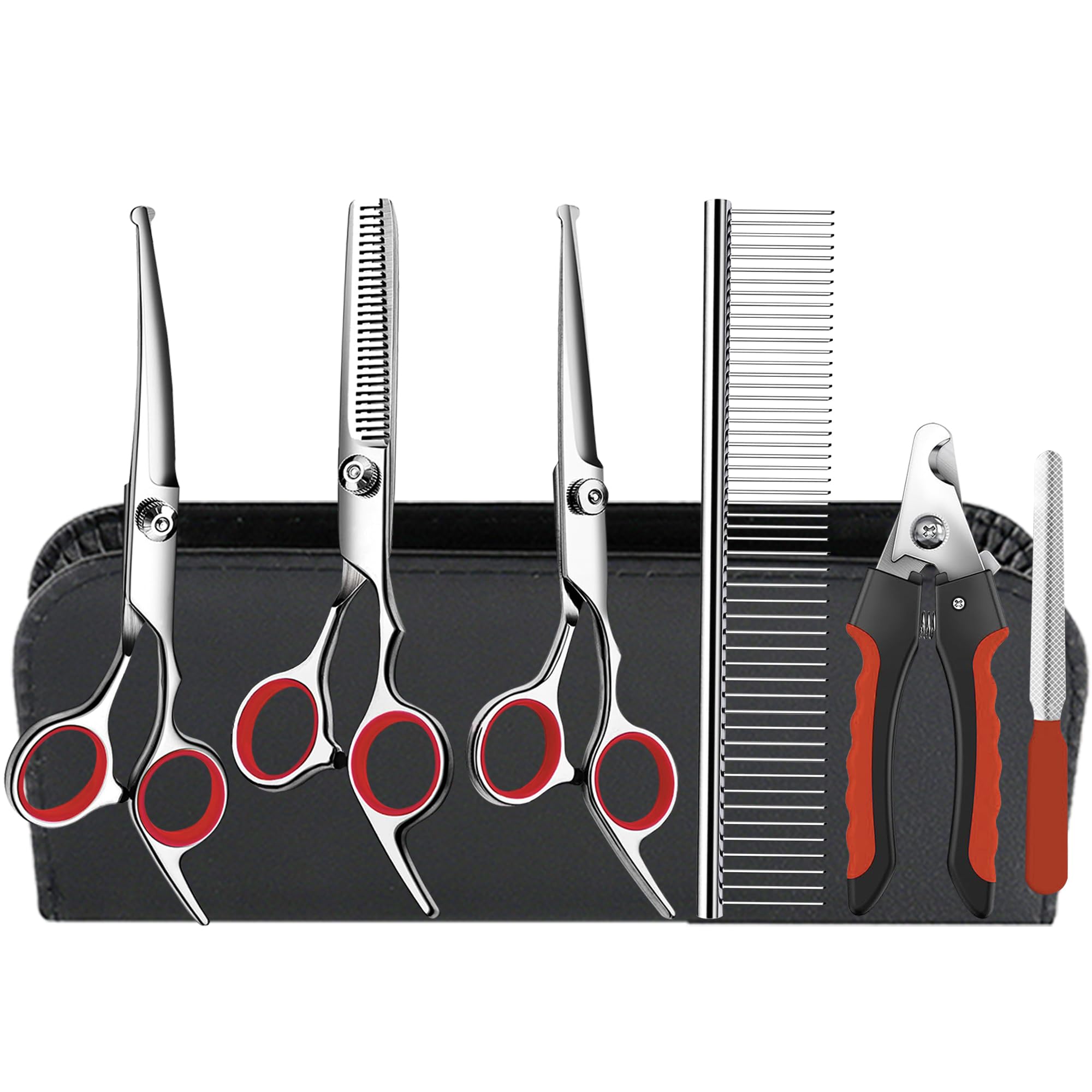 Artecare Multifunctional 6 In 1 Dog Grooming Kit,Cat Grooming Kit, Dog Grooming Scissors, Stainless Steel Grooming Kit With Tita