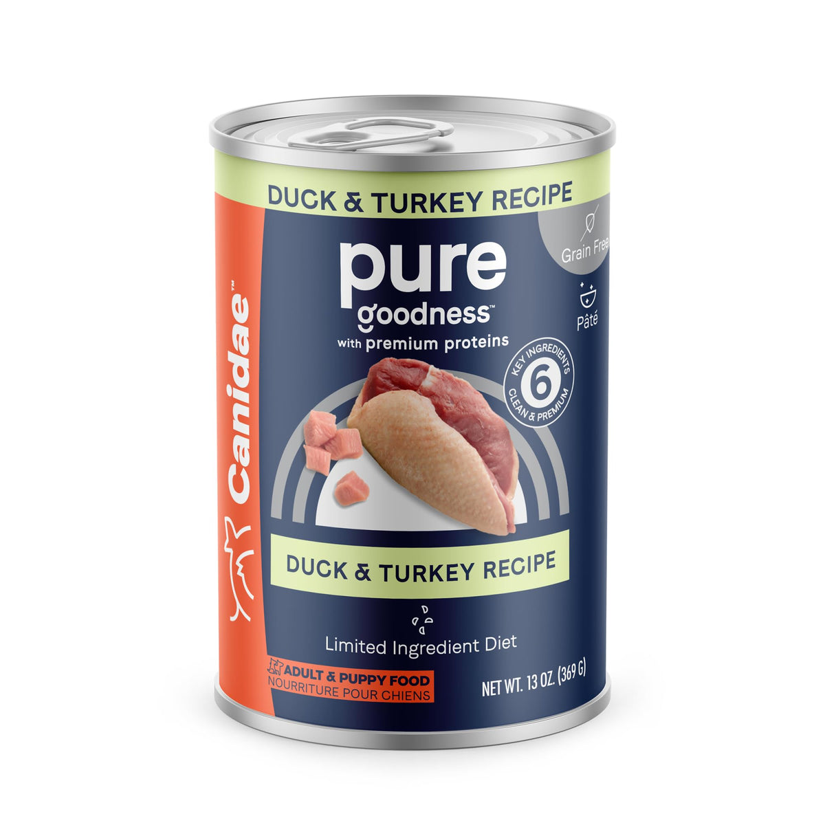 Canidae® Pure Duck & Turkey Recipe Dog Wet (12) 13 Oz., Blue