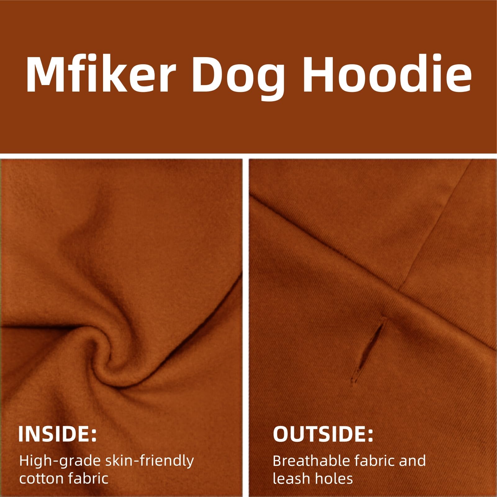 Mfiker Large Dog Hoodie Sweater With Leash Hole And Pocket, Fleece Lined Hooded Large Dog Sweatshirt, Soft Warm Winter Clothes F