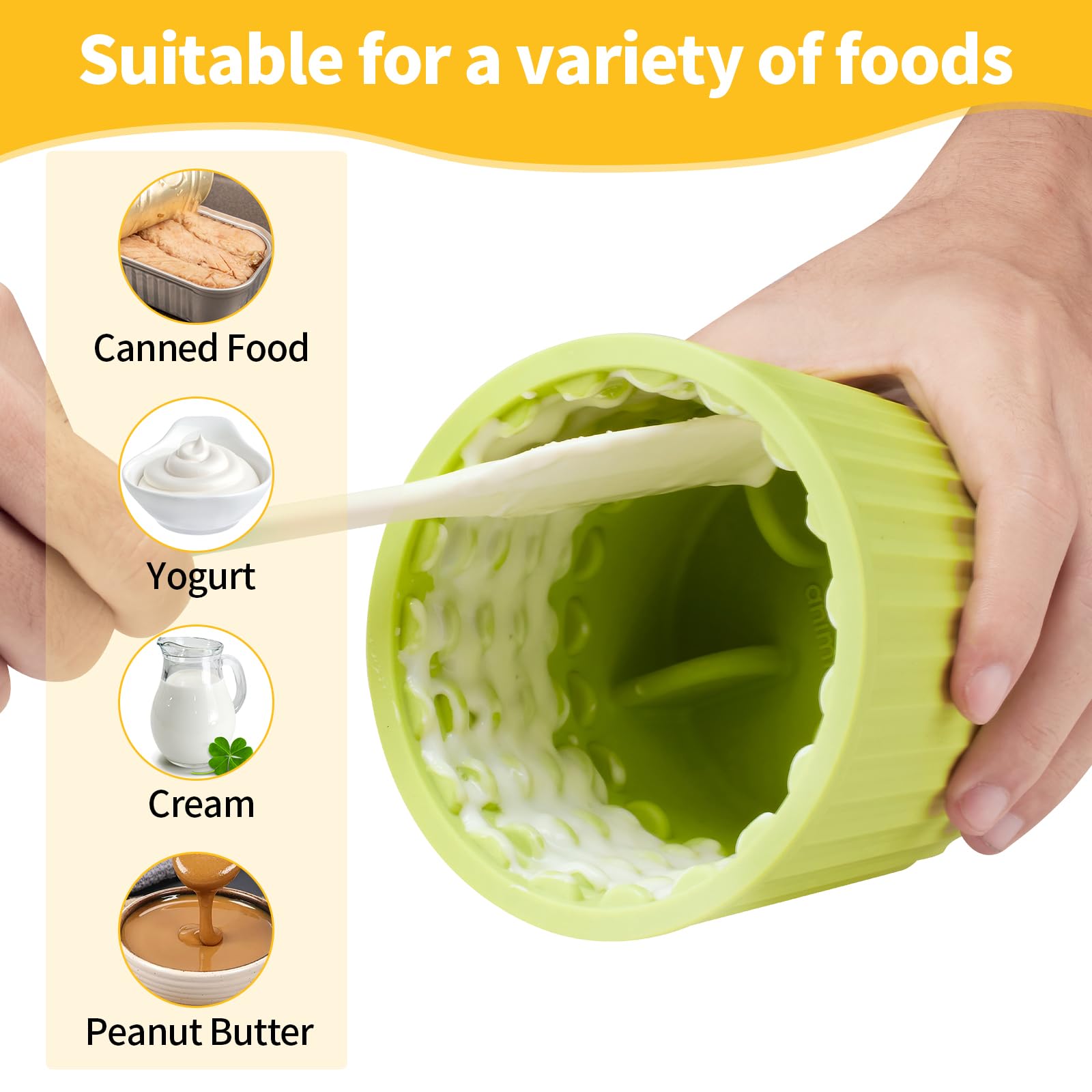 Dog Lick Bowl, Anxiety Relief Dog Licking Mat Freezer Treat Dispenser, Non-Slip Anti-Choking Silicone Slow Feeder Lick Bowl for