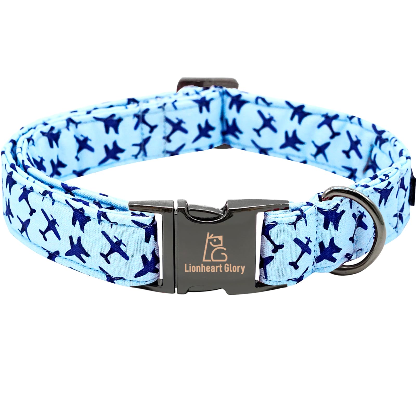 Lionheart Glory Dog Collar, Blue Dog Collar Boy Dog Collars Heavy Duty Adjustable Collar For Large Dogs Pet Gift