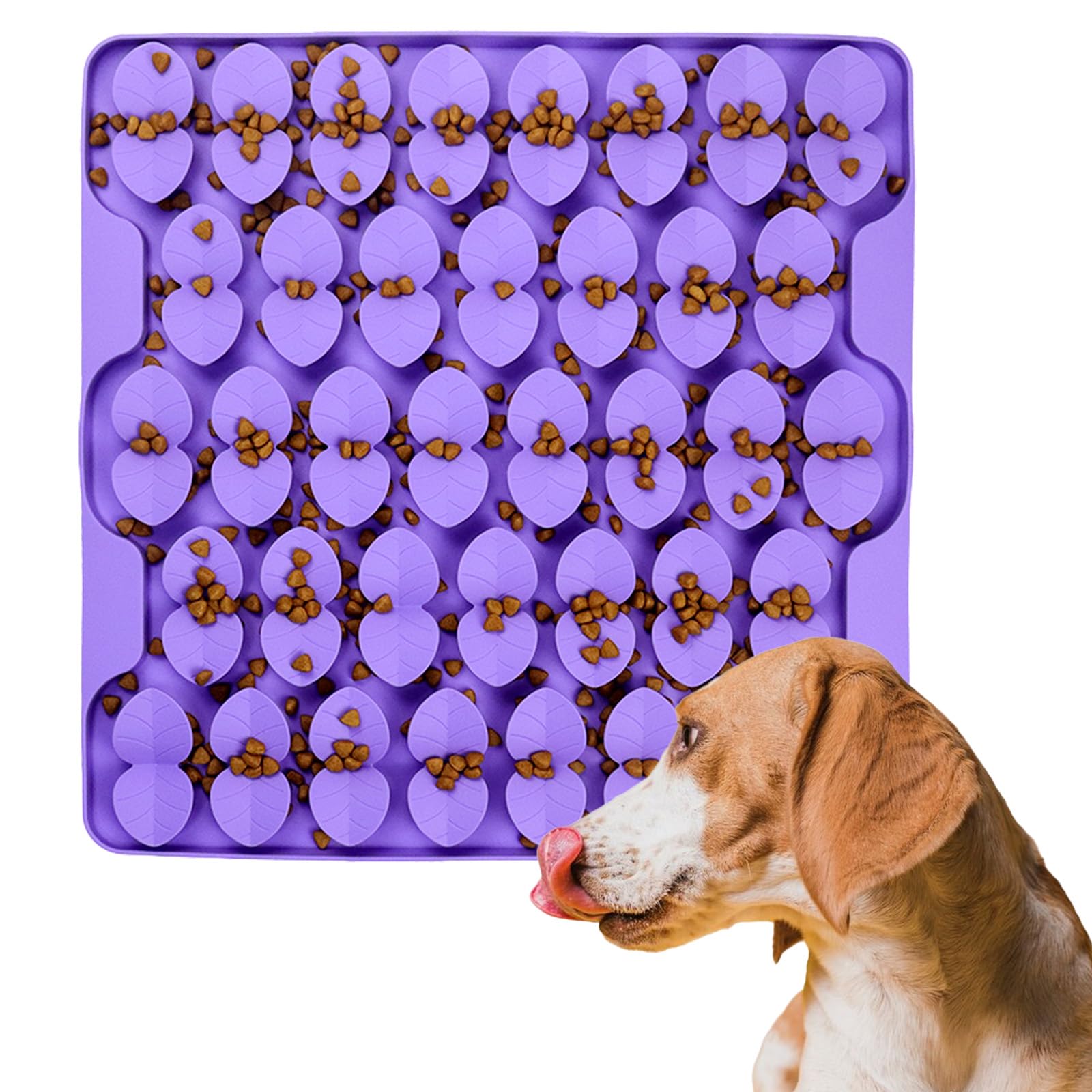 Ourmiao Silicone Snuffle Mat For Dogs, Dog Extra Large Lick Mat Slow Feeder With Suction Cups, Interactive Dog Puzzle Feeder Sni