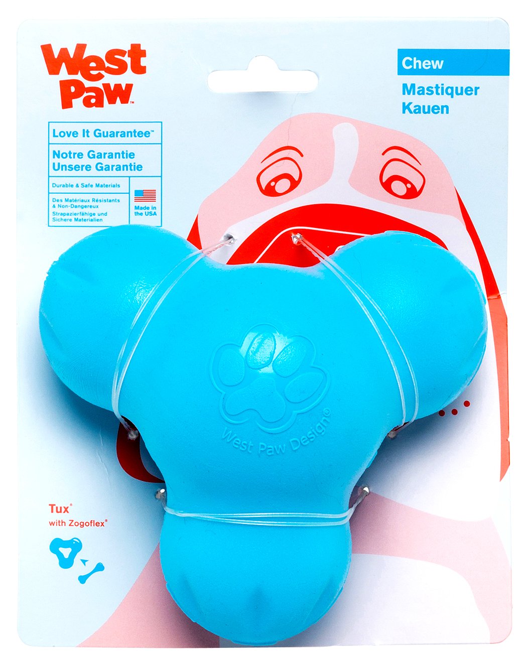 West Paw Zogoflex Tux Treat Dispensing Dog Chew Toy - Interactive Chewing Toy for Dogs - Dog Enrichment Toy - Dog Games for Aggr